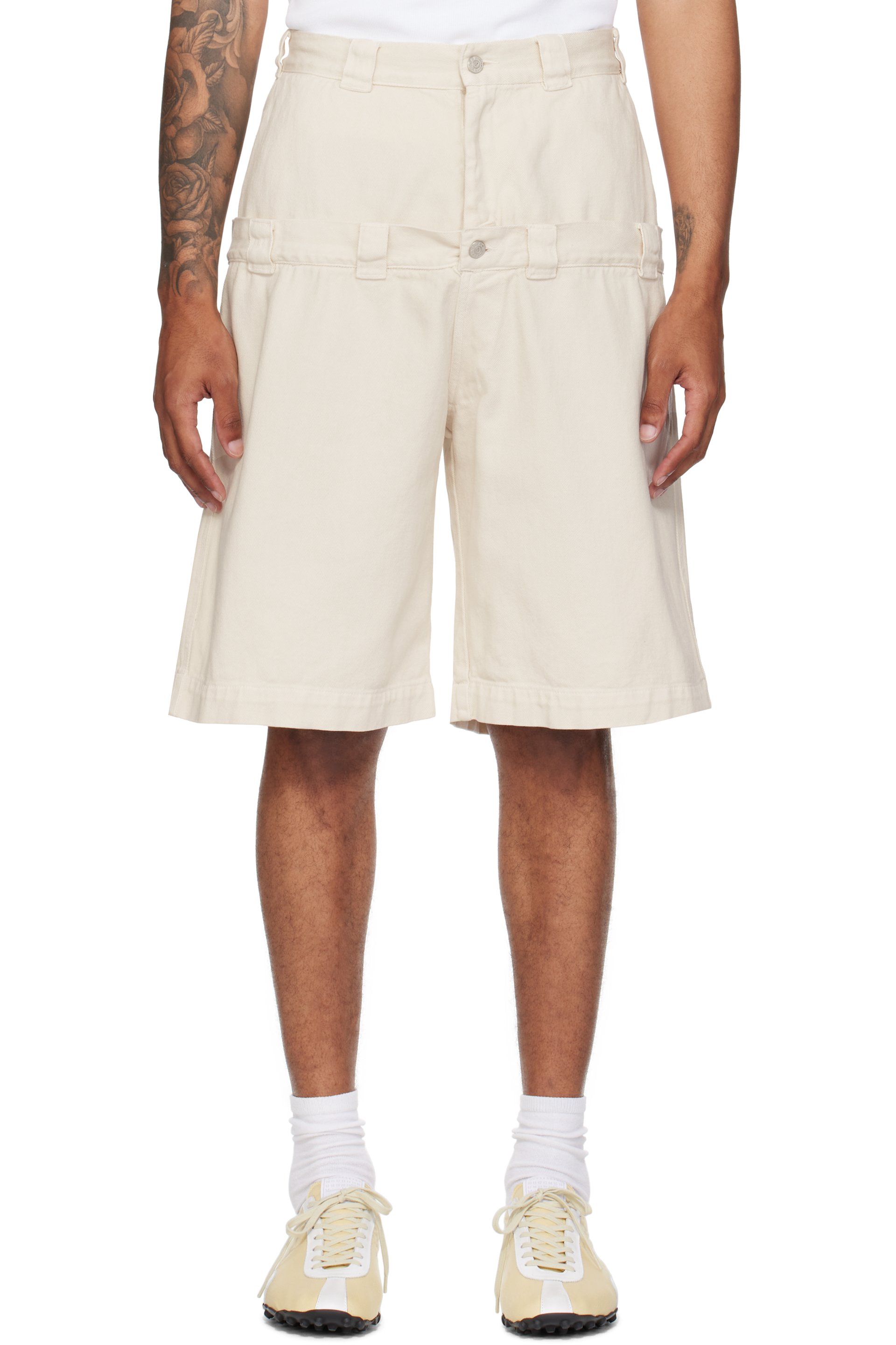 ABRA - SSENSE Exclusive Off-White Double Shorts