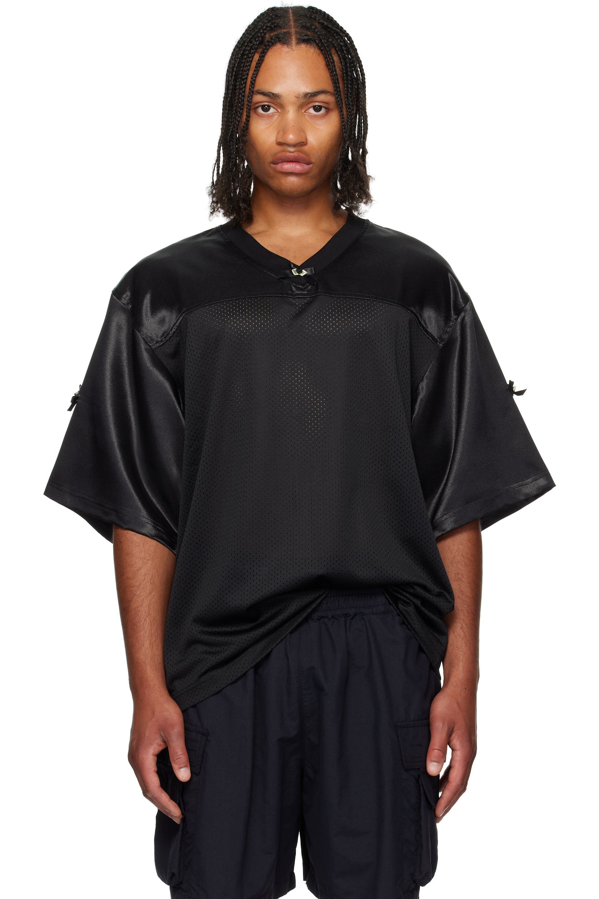 ABRA - SSENSE Exclusive Black Basketball T-shirt
