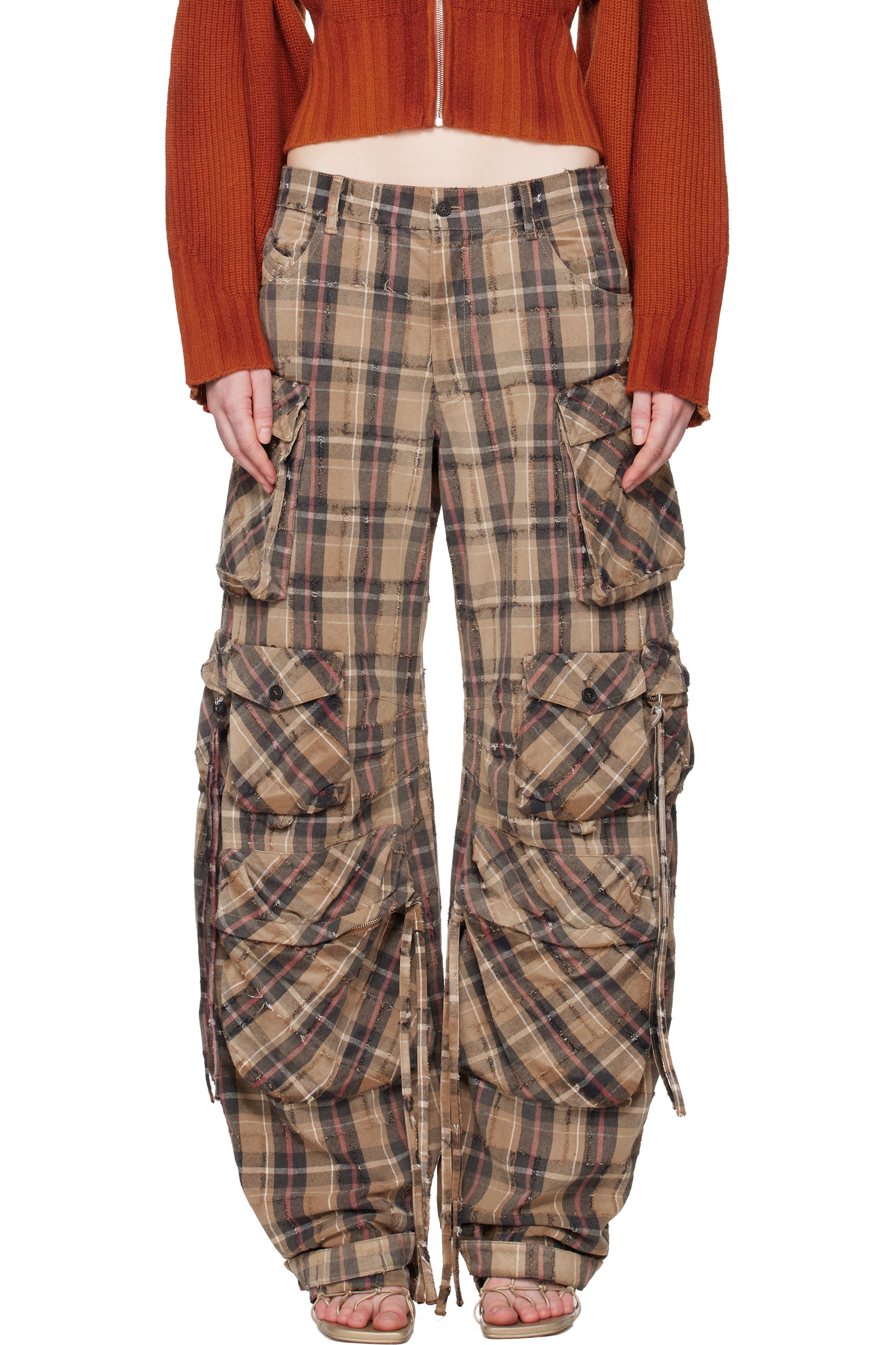The Attico - Pantalon Fern brun