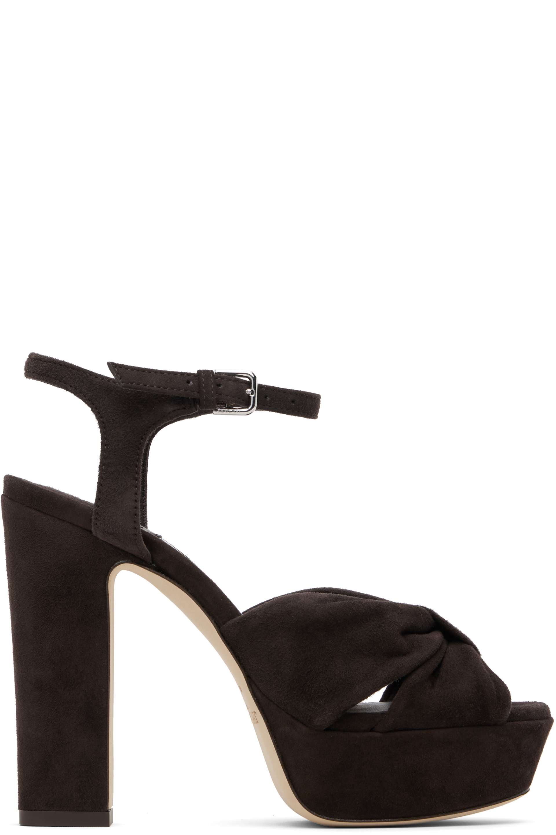 Jimmy Choo - Sandales à talon Heloise 120 brunes