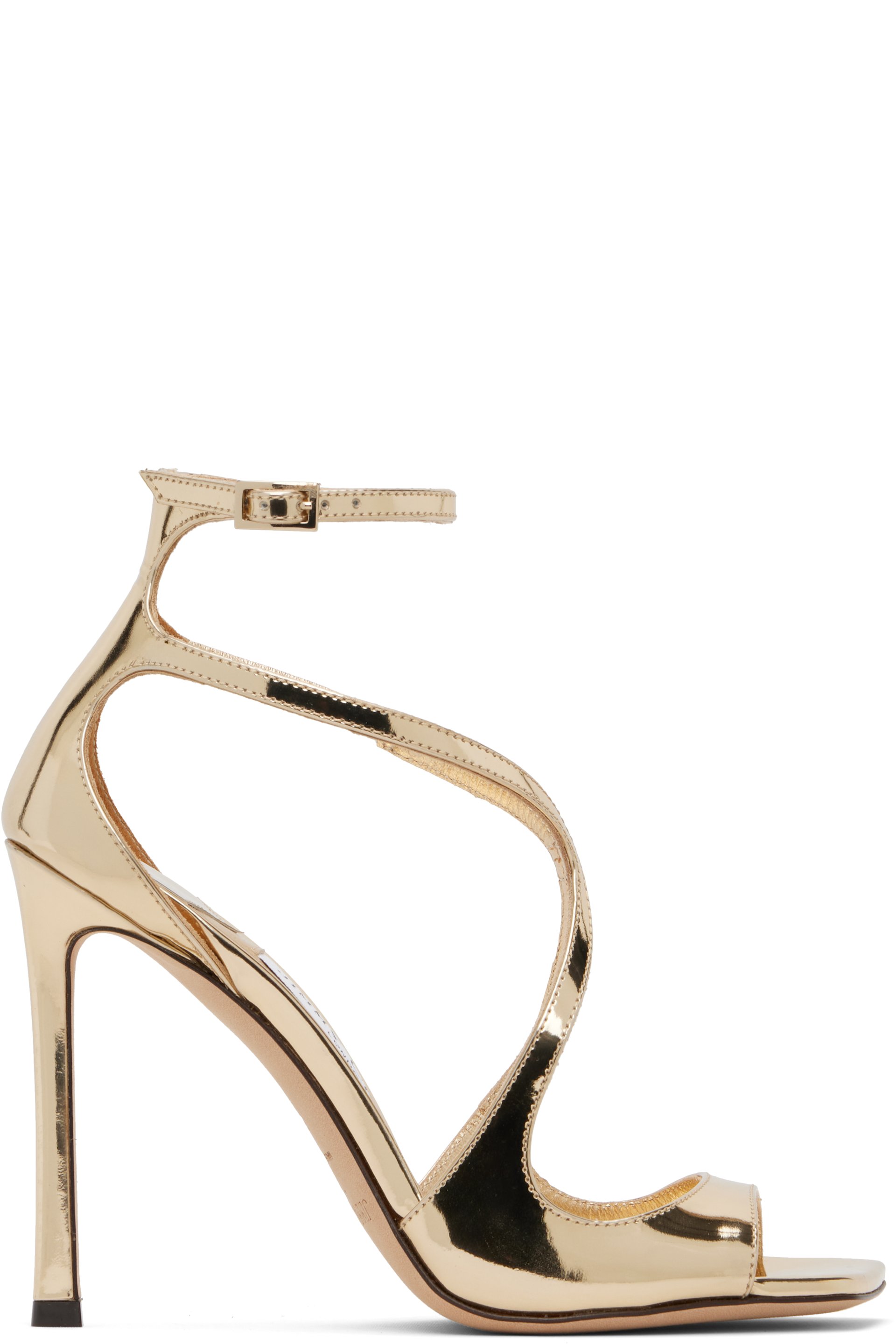 Jimmy Choo - Sandales à talon Azia 110 dorées