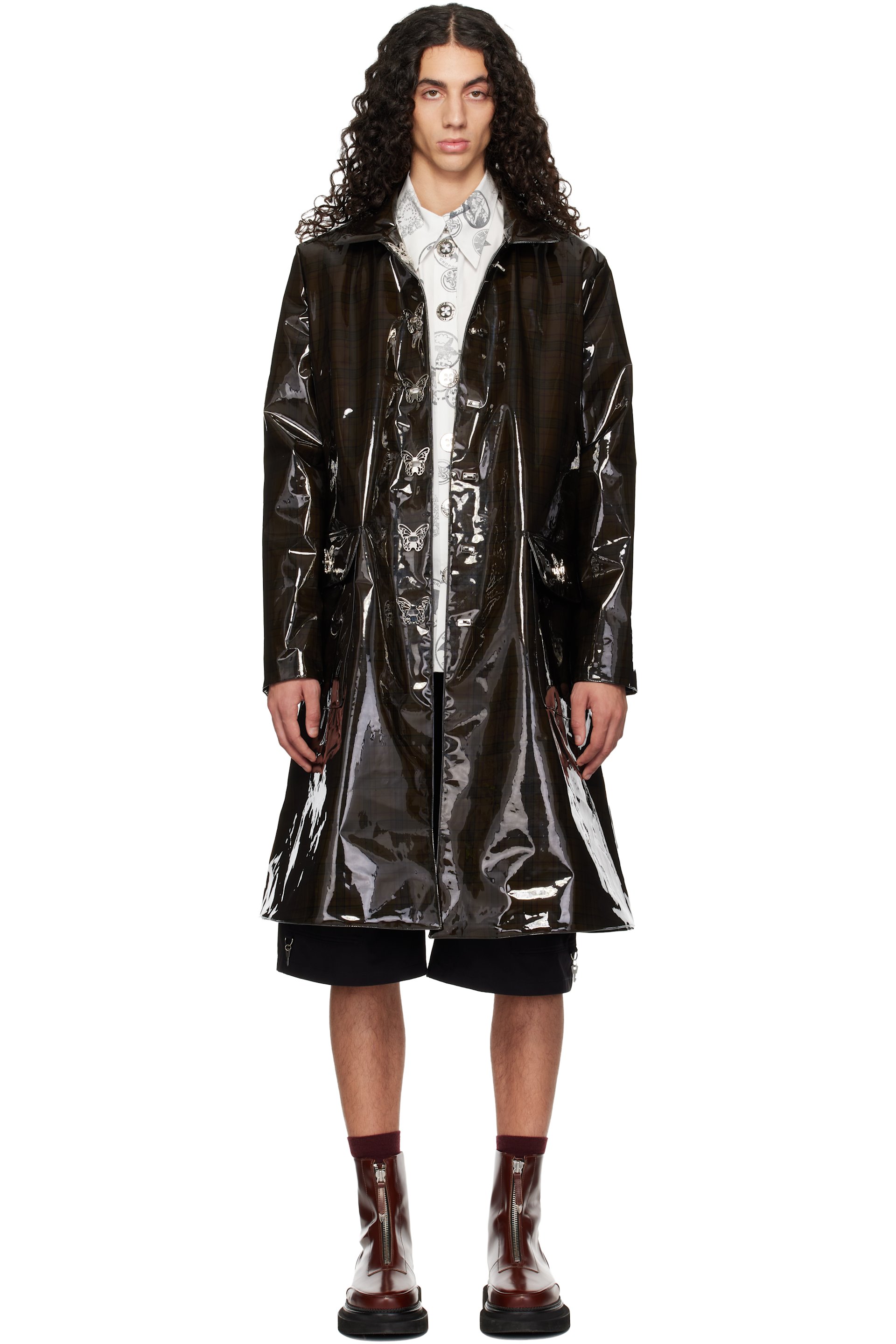 Chopova Lowena - Black Squelchy Raincoat