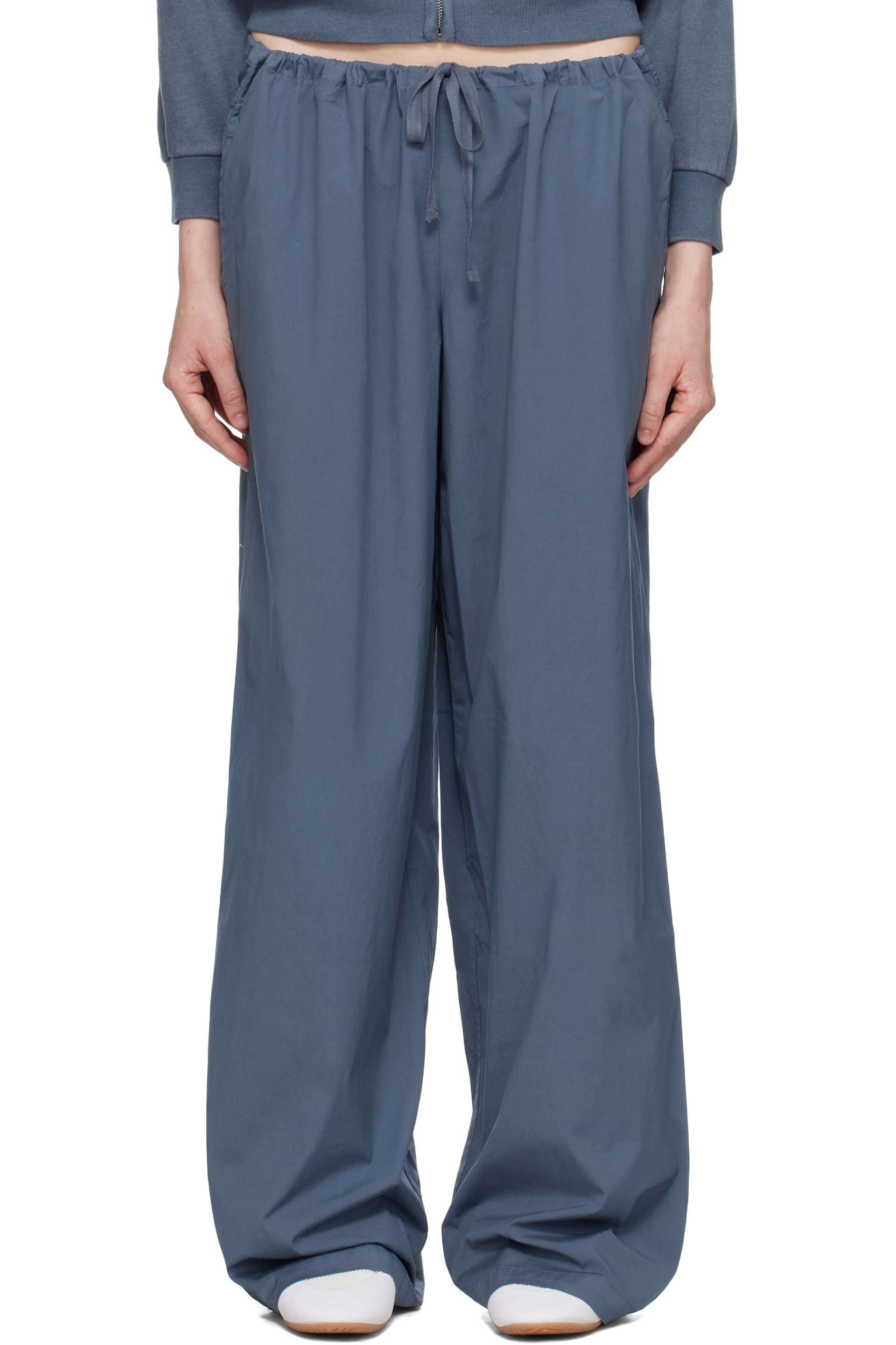 SKIMS - Blue Cotton Poplin Straight Leg Pyjama Pants