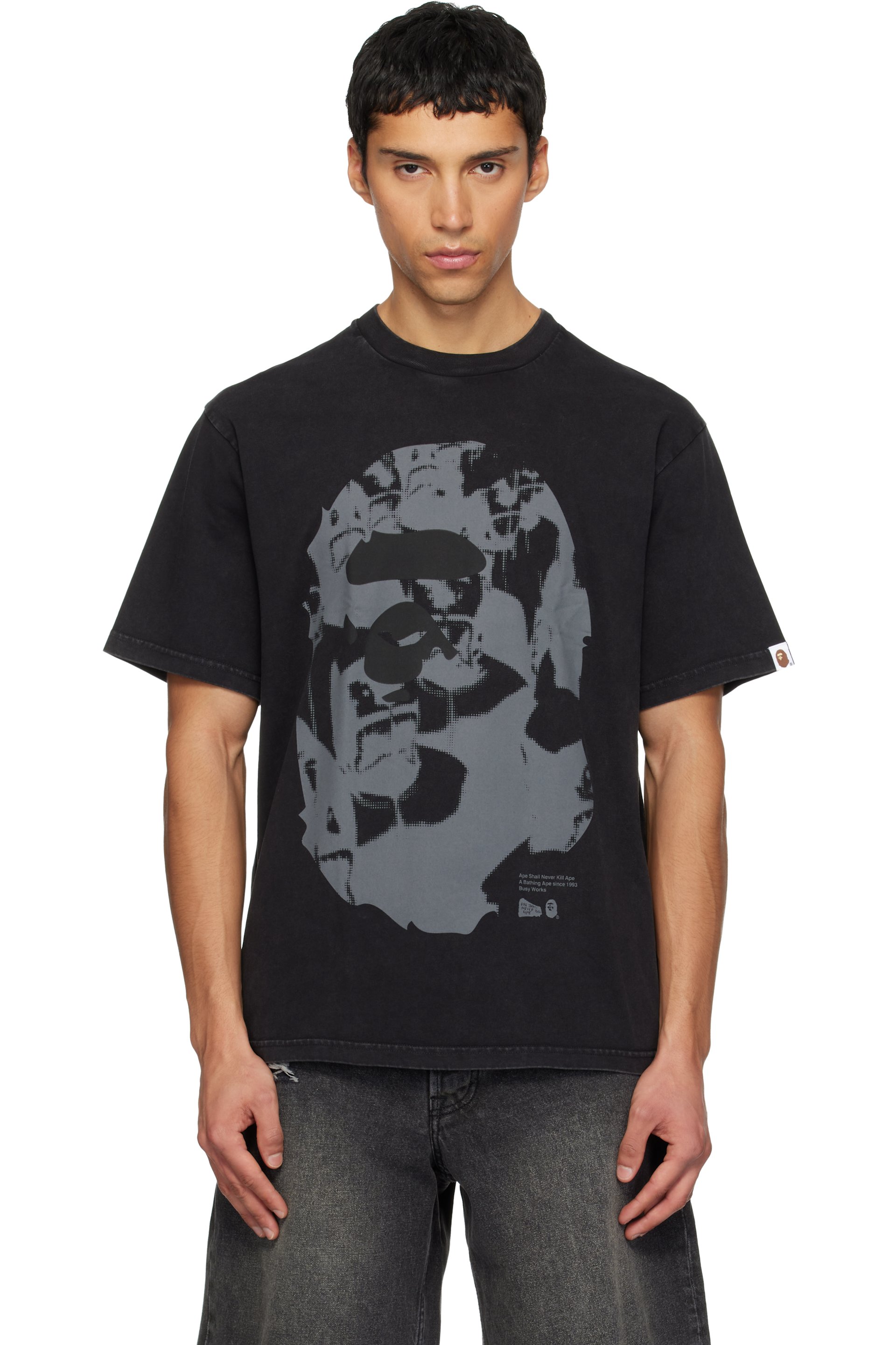 BAPE - Black Ape Head Heavy Washed T-shirt