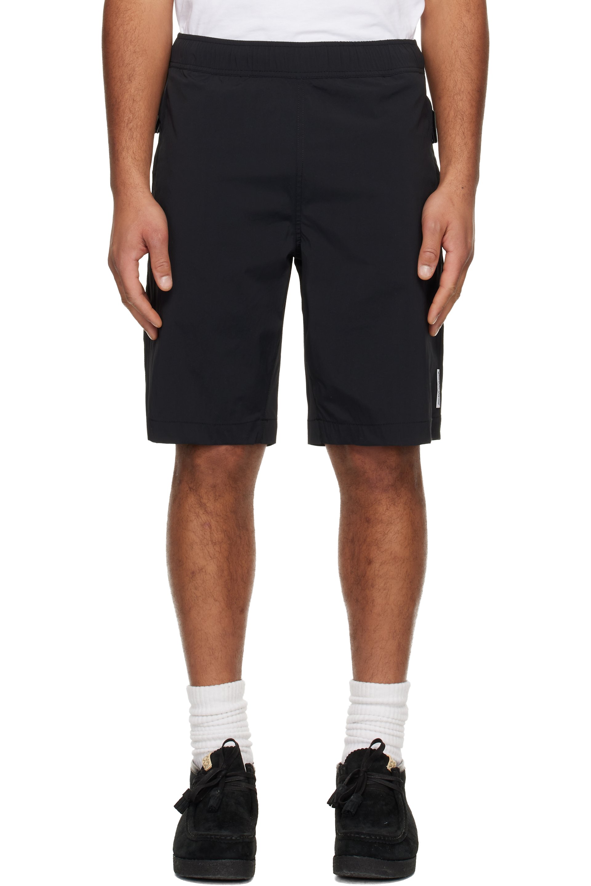 AAPE by A Bathing Ape - Short noir à logo Moonface et à logo AAPENOW