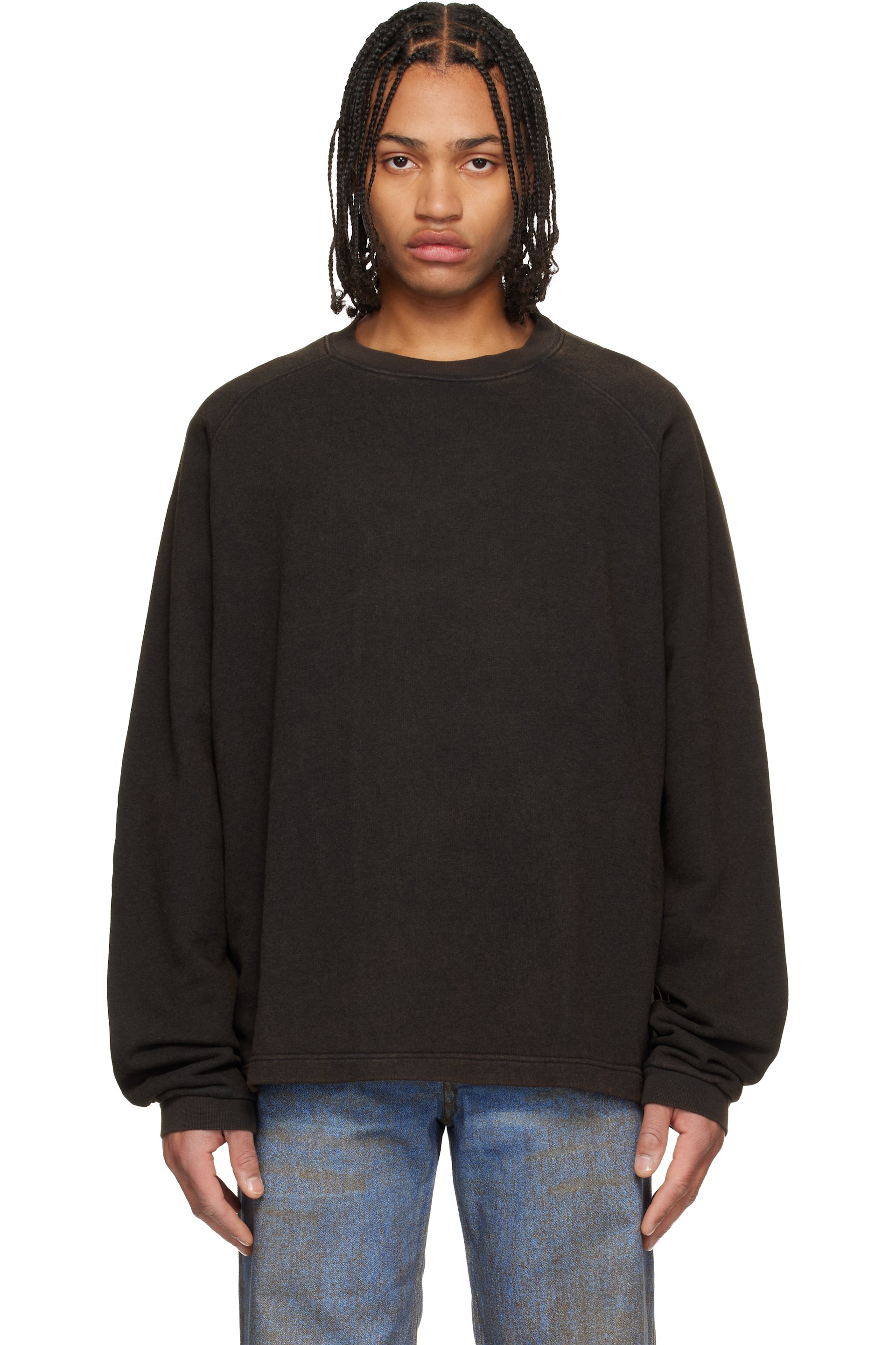 CAMPERLAB - Black Boxy Crewneck Sweatshirt