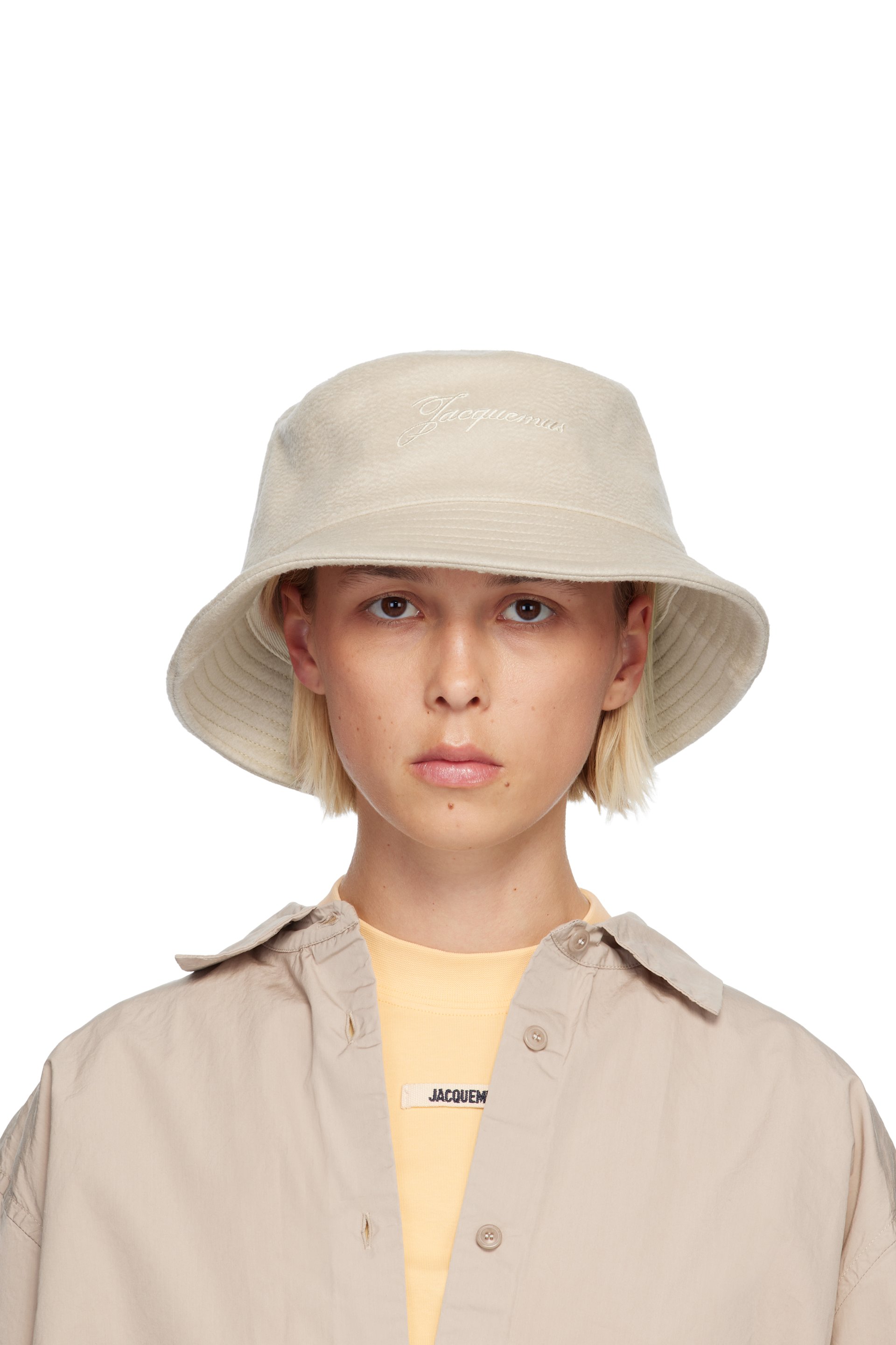 JACQUEMUS - Chapeau bob Cachemiro blanc cassé