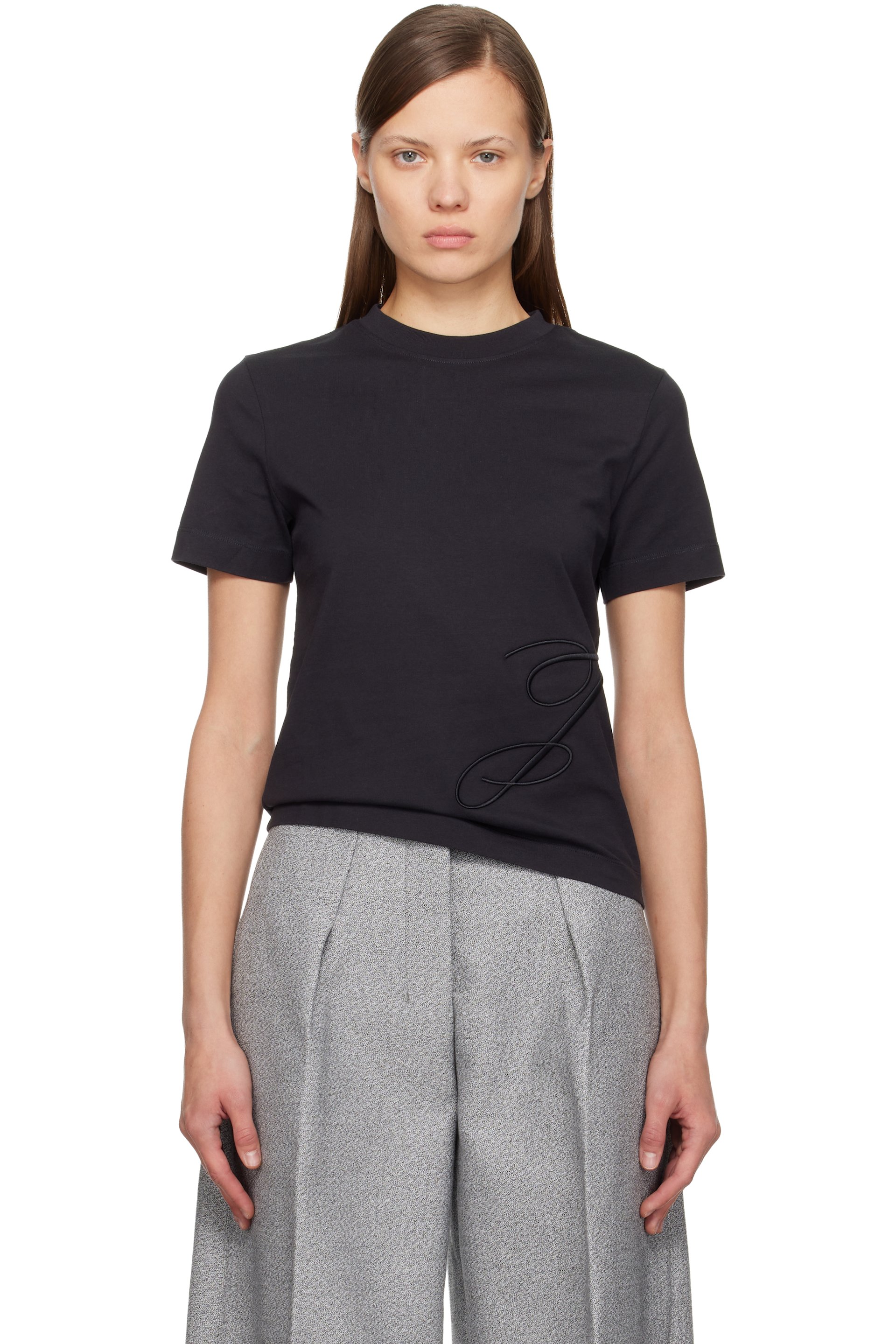 JACQUEMUS - T-shirt J bleu marine
