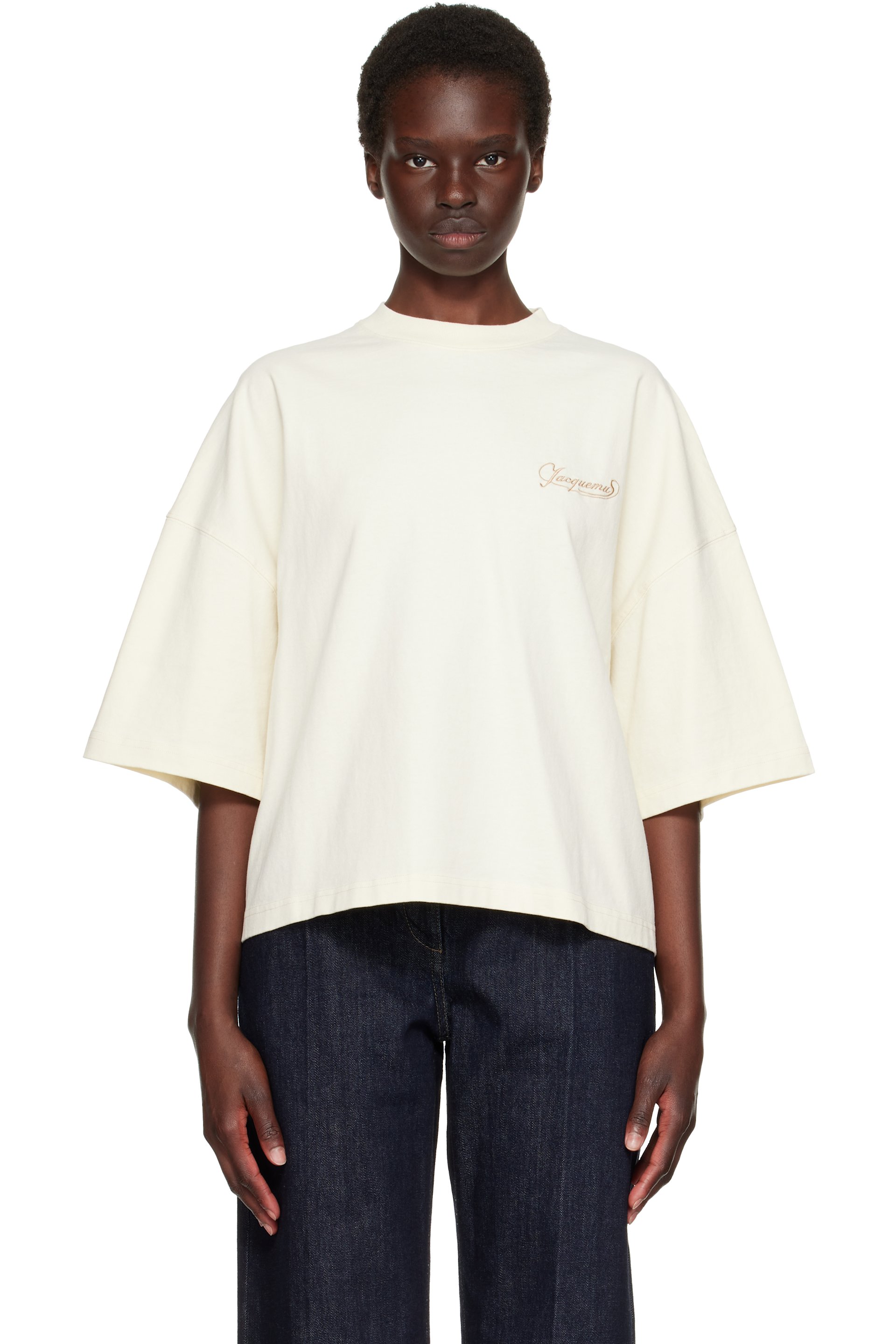 JACQUEMUS - T-shirt Corto beige