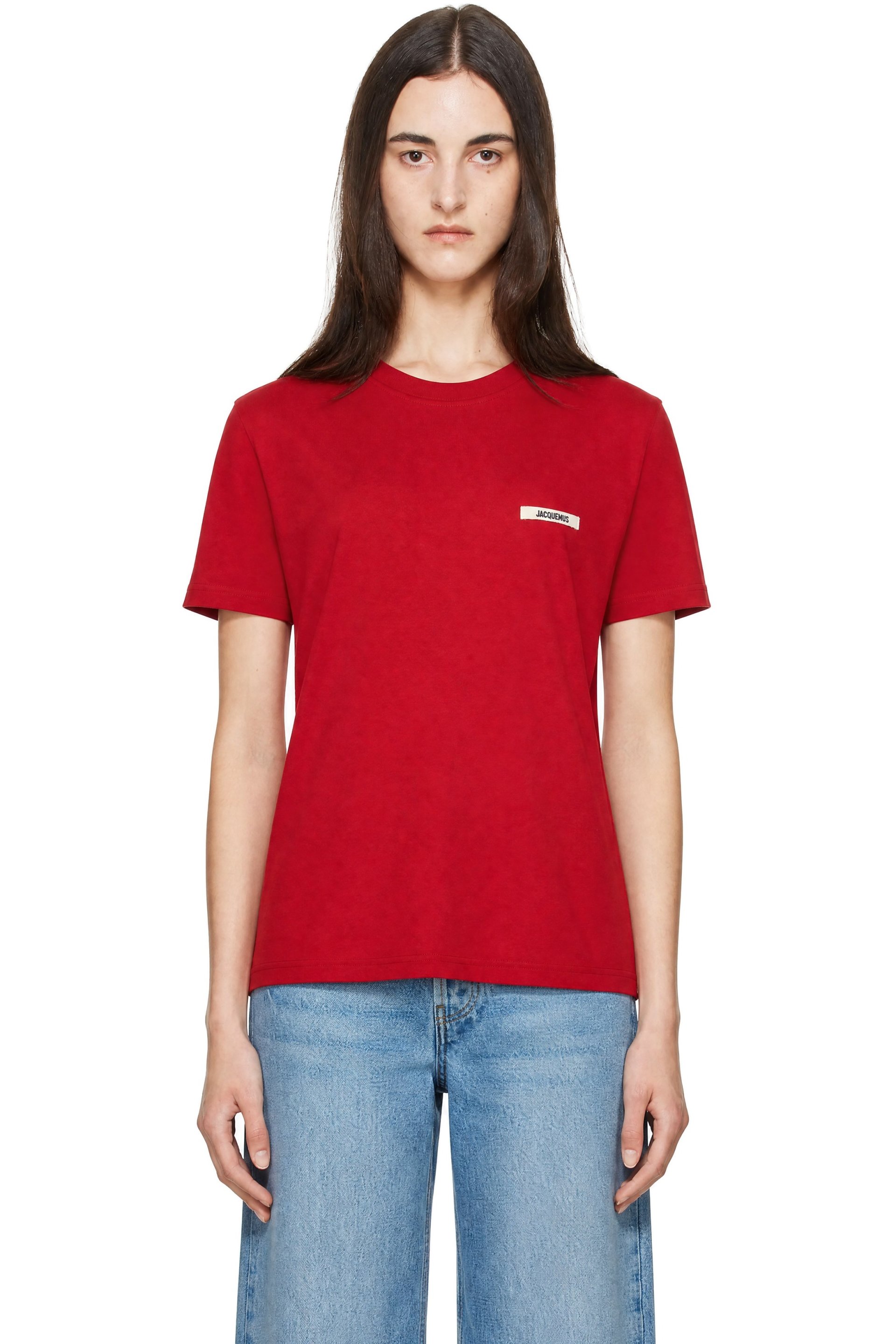 JACQUEMUS - Red 'The Gros Grain' T-shirt
