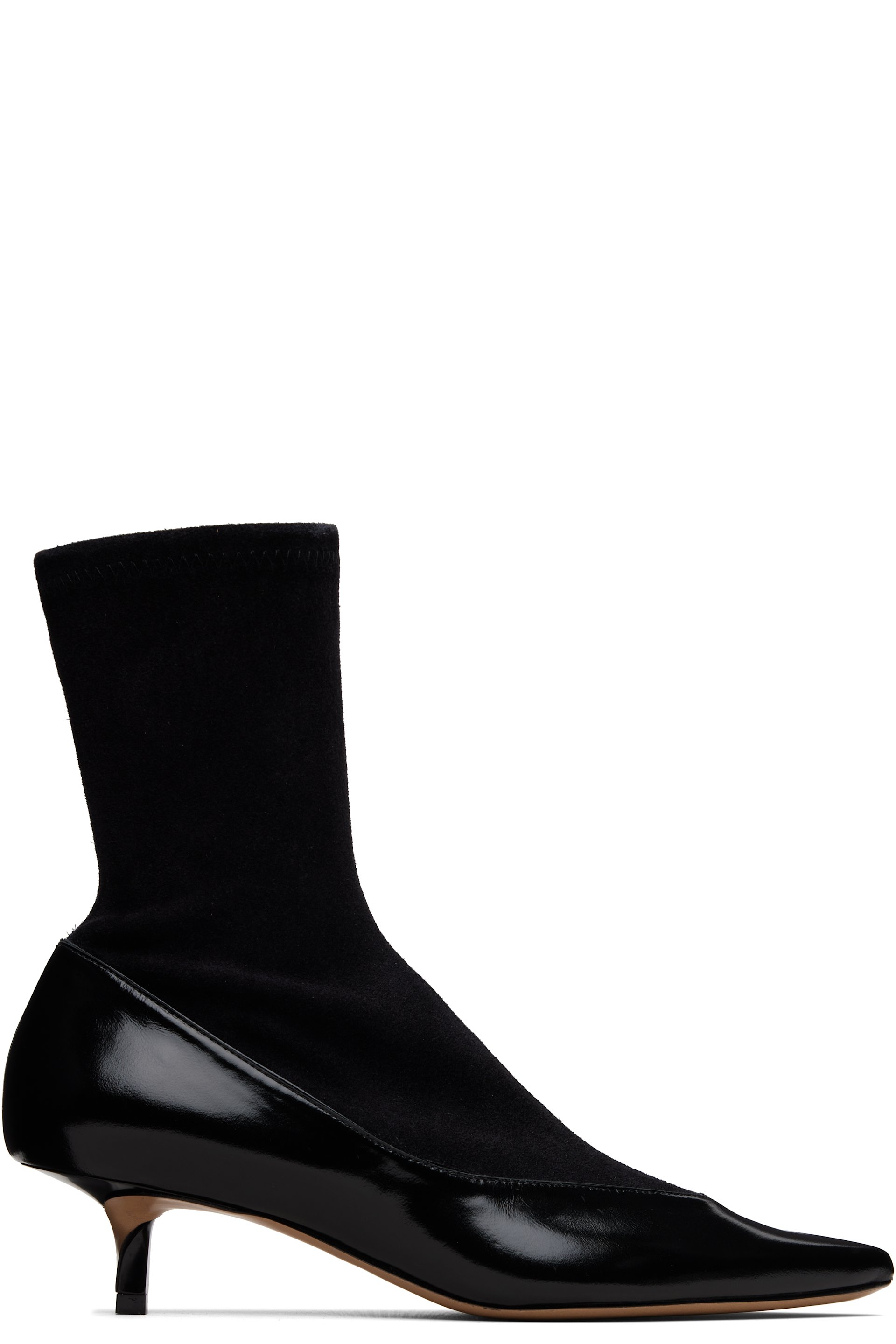 JACQUEMUS - Bottes noires à talon torsadé