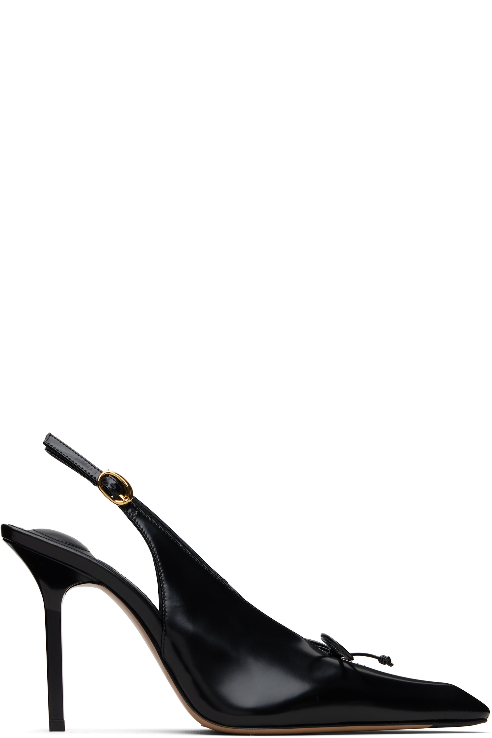 JACQUEMUS - Chaussures à talon Cubisto noires à bride arrière