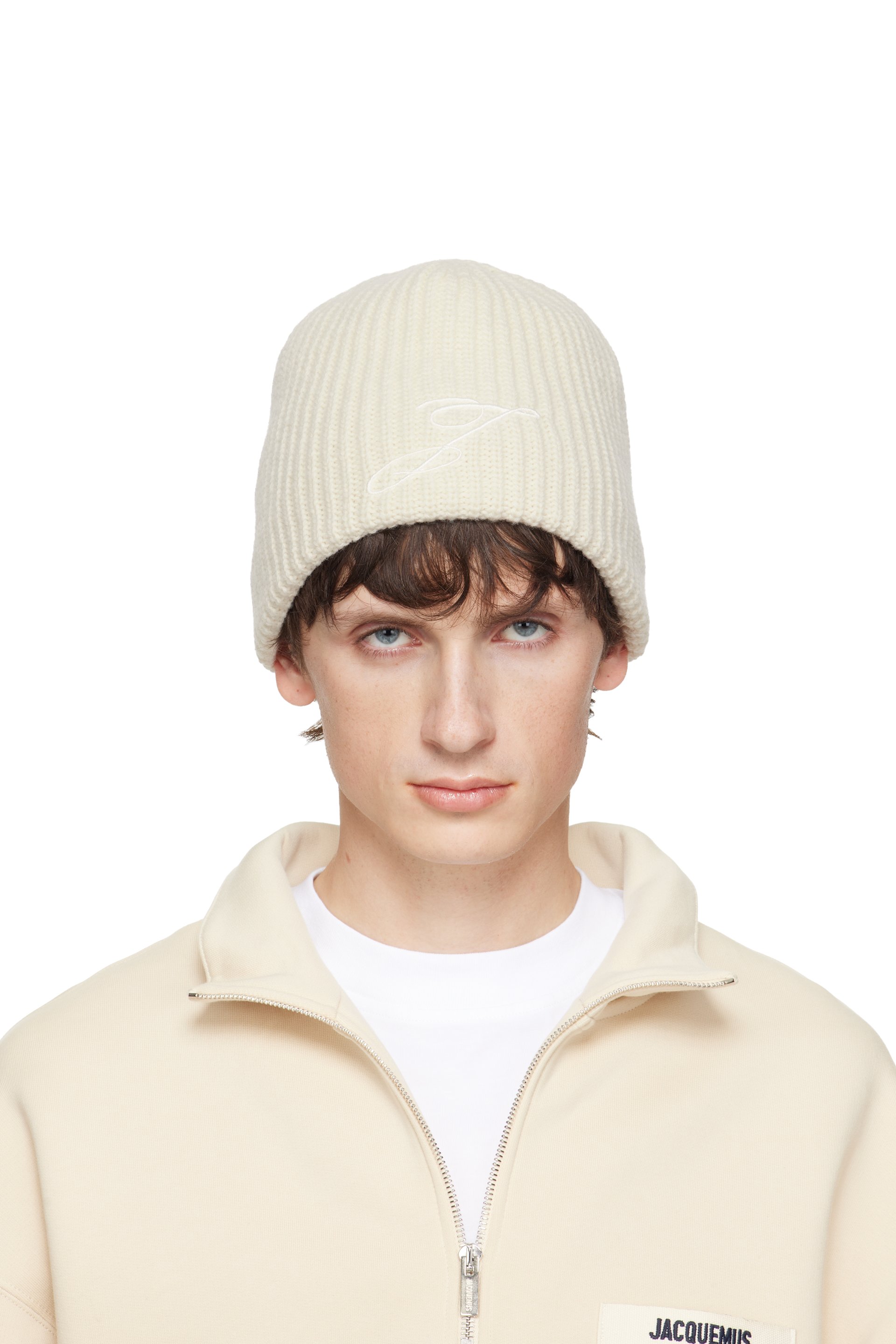 JACQUEMUS - Off-White 'The Espiral' Beanie