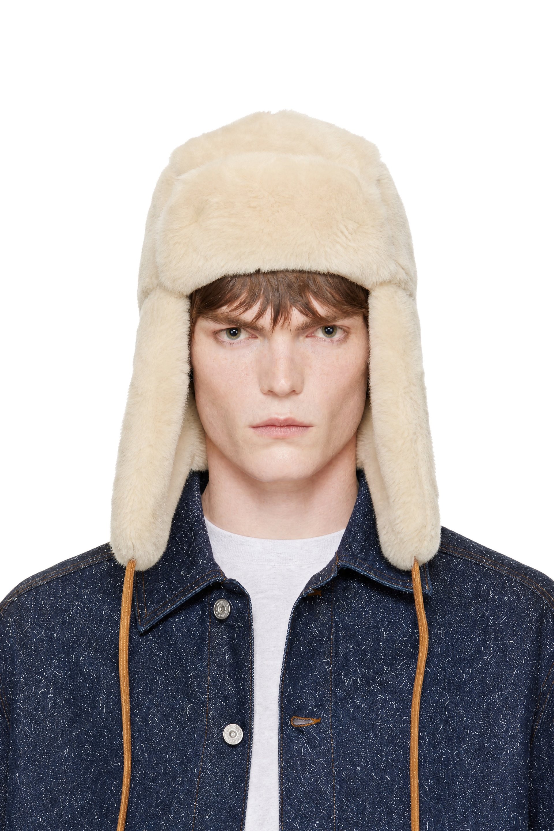JACQUEMUS - Off-White 'La Chapka' Shearling Hat
