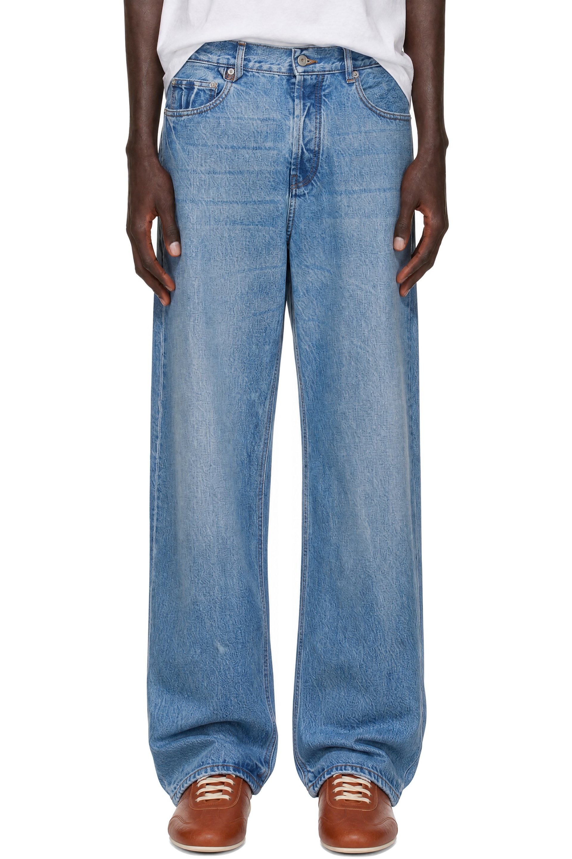 JACQUEMUS - Blue 'The De-Nimes' Straight Jeans