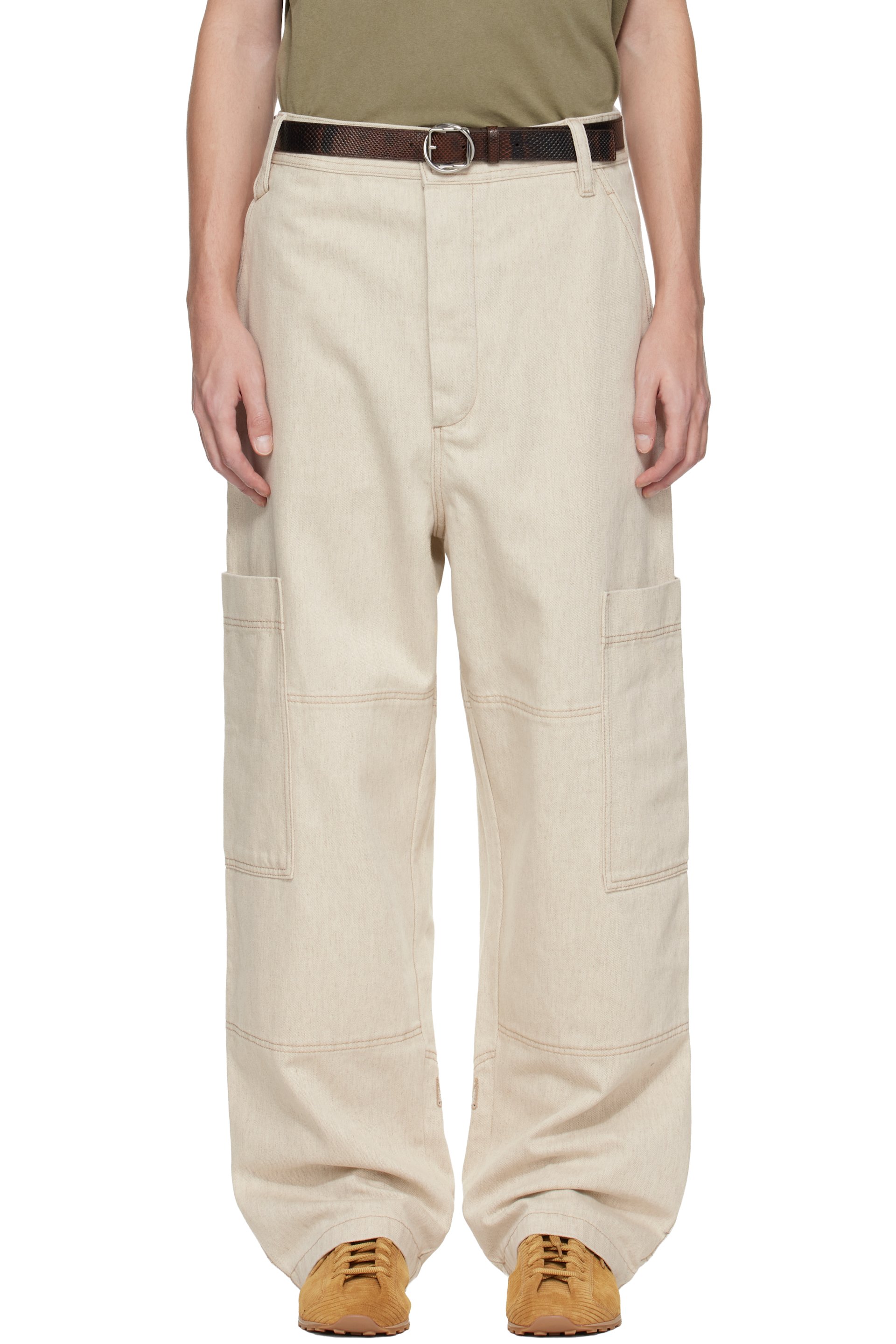 JACQUEMUS - Off-White 'The Carré de-Nîmes' Denim Cargo Pants