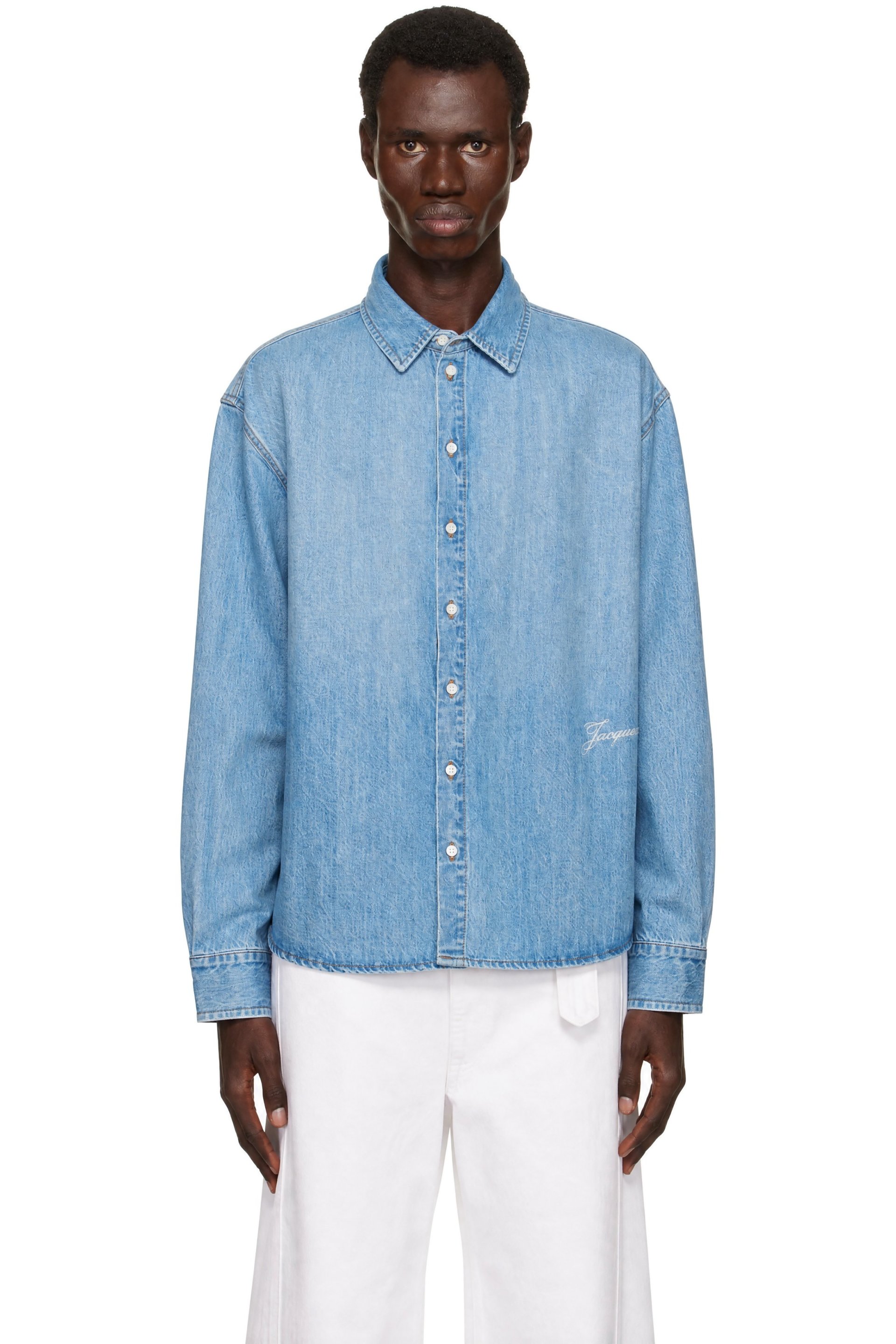JACQUEMUS - Blue 'The Simon Denim' Shirt