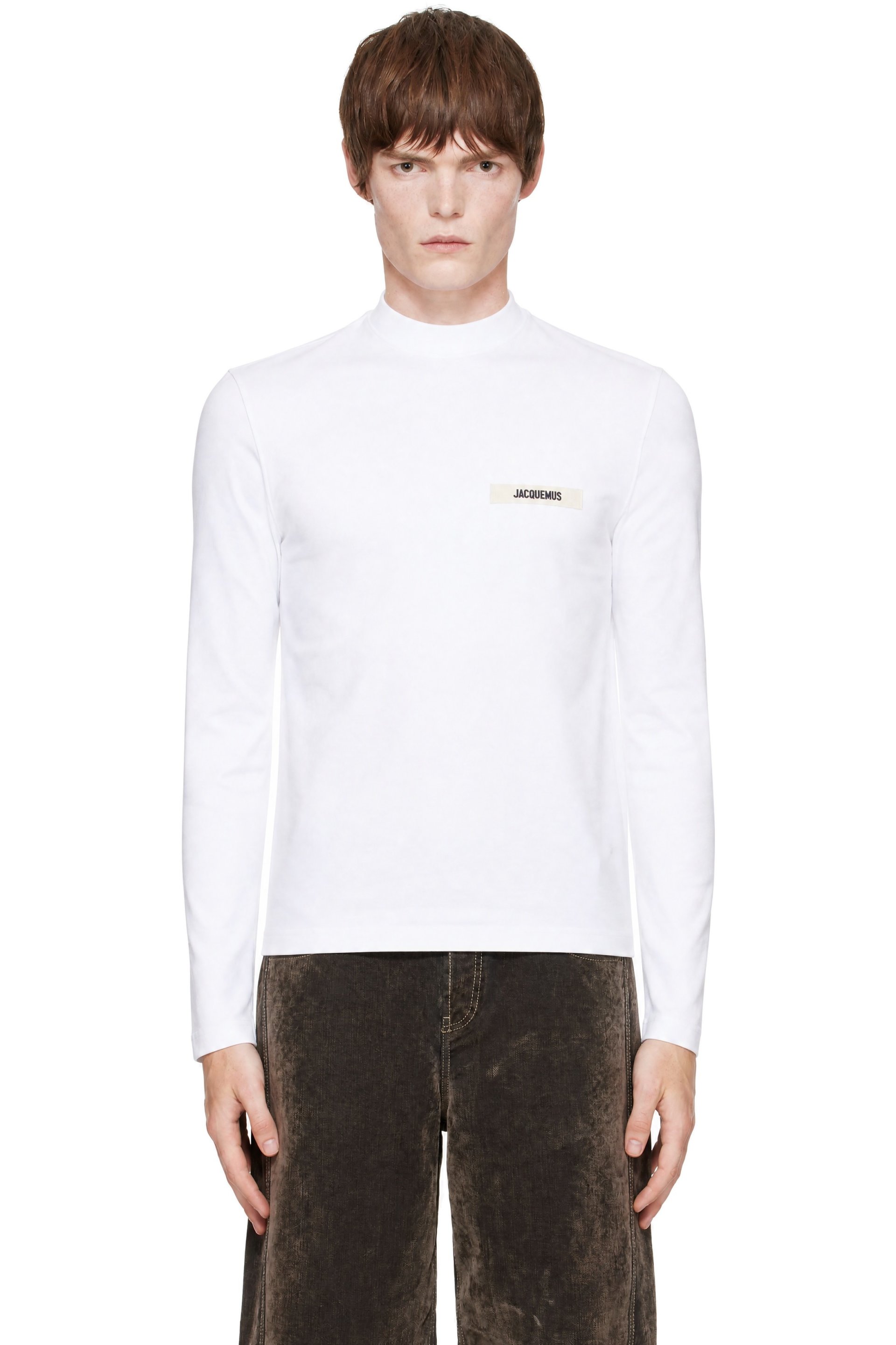JACQUEMUS - White 'The Gros Grain long-sleeve' T-shirt