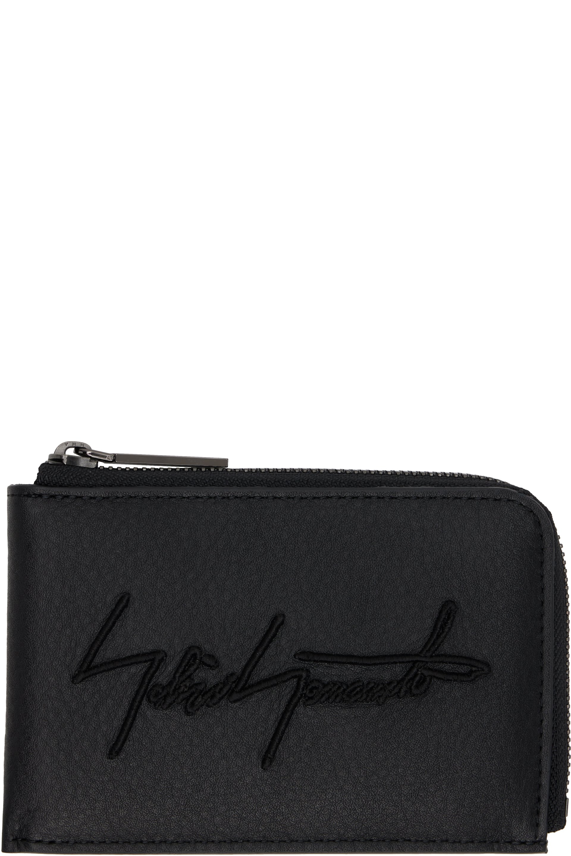 YOHJI YAMAMOTO - Black Signature Short Wallet