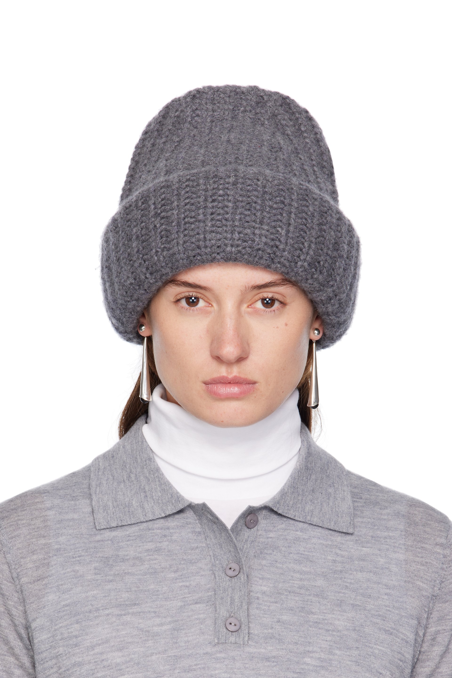 L'Appartement 【LANEUS/ラネウス】 BEANIE グレー 252581F014008_1.jpg