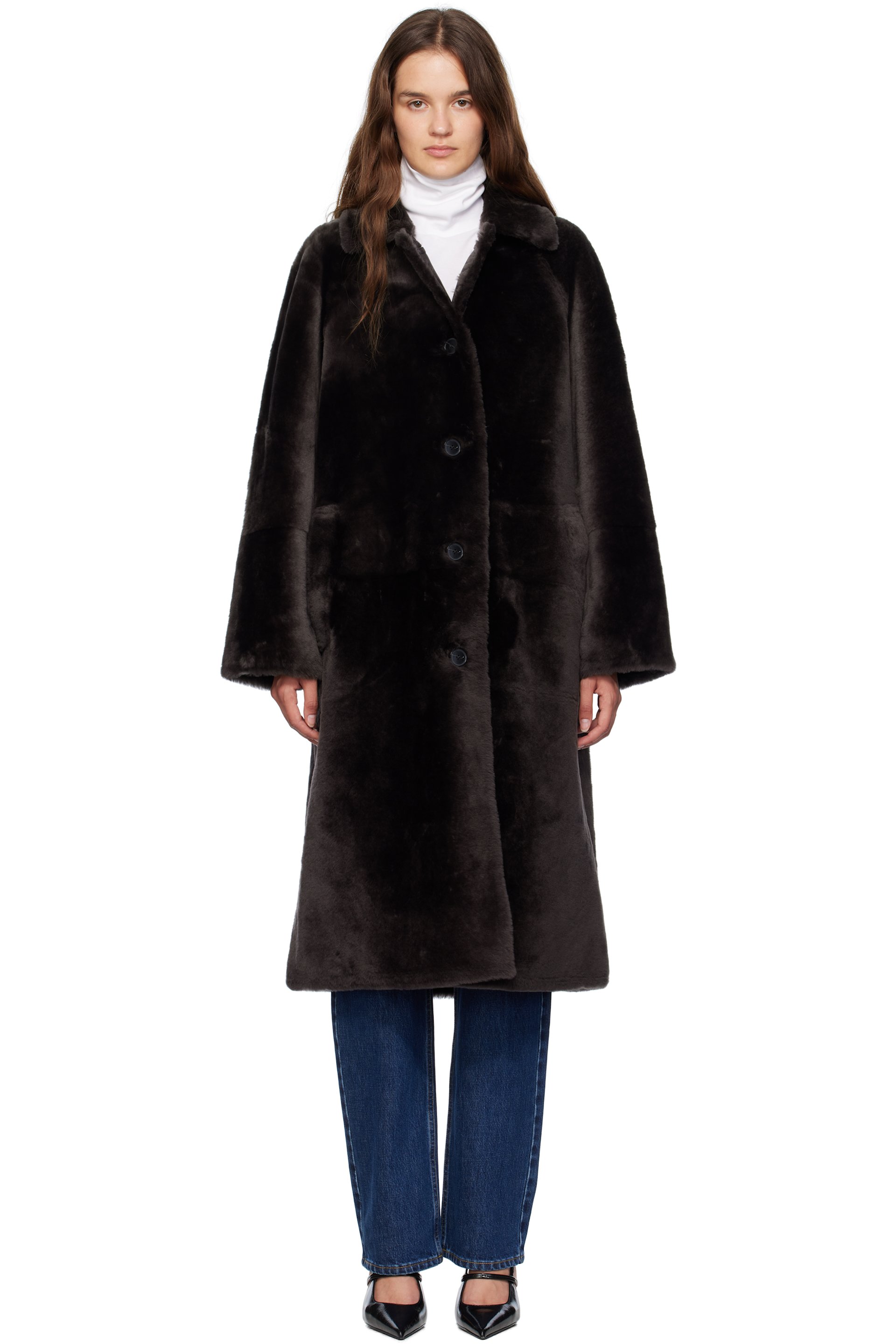 Yves Salomon - Brown Lambswool Coat