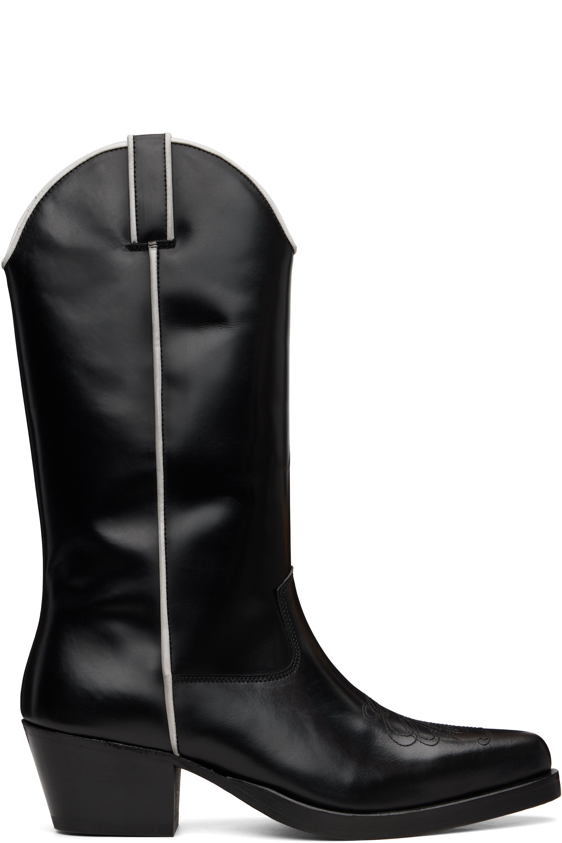 Ernest W. Baker: Black High Western Boots | SSENSE