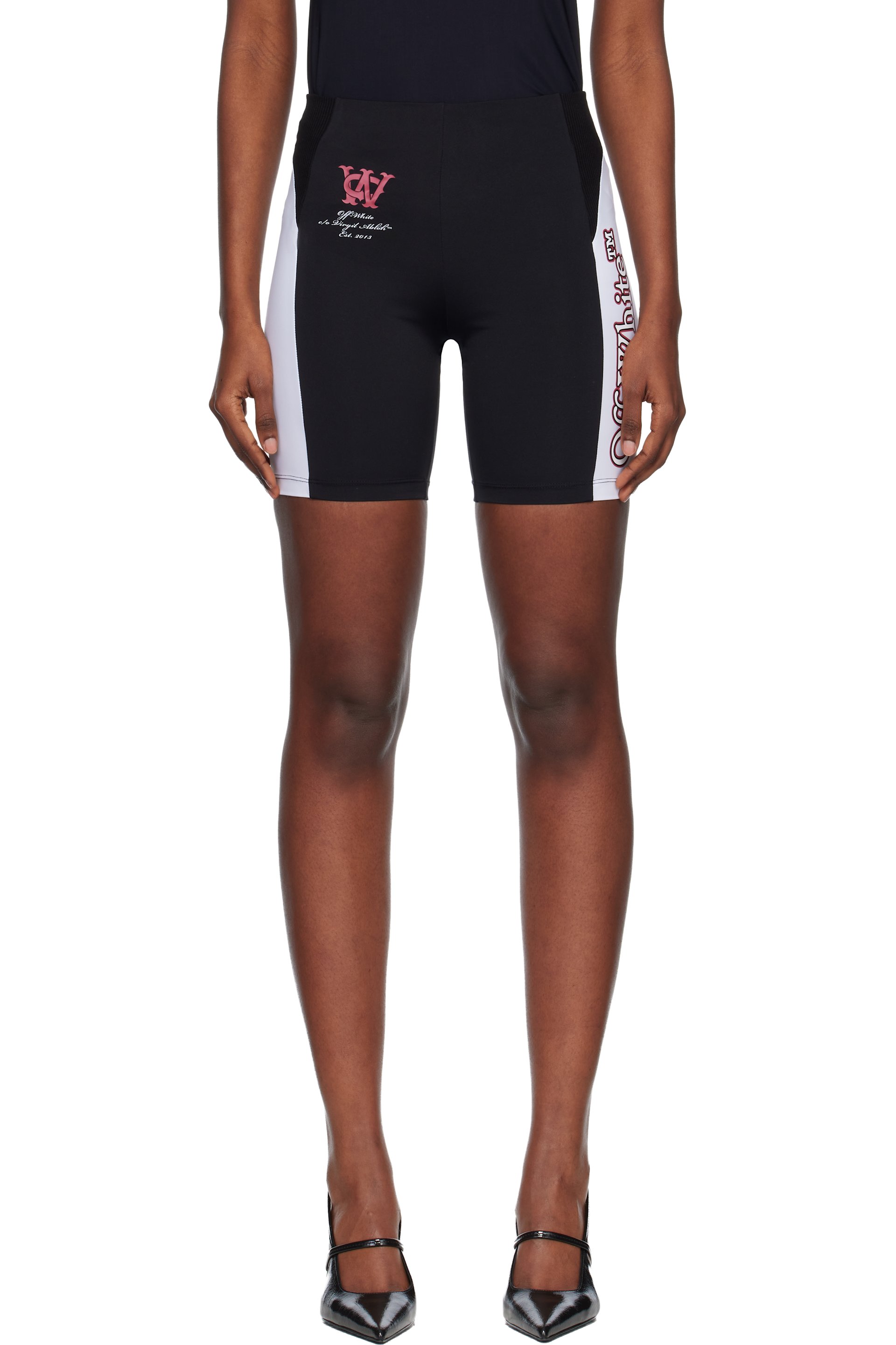 Off-White - Black & White Tech Jer Serena Cycling Shorts