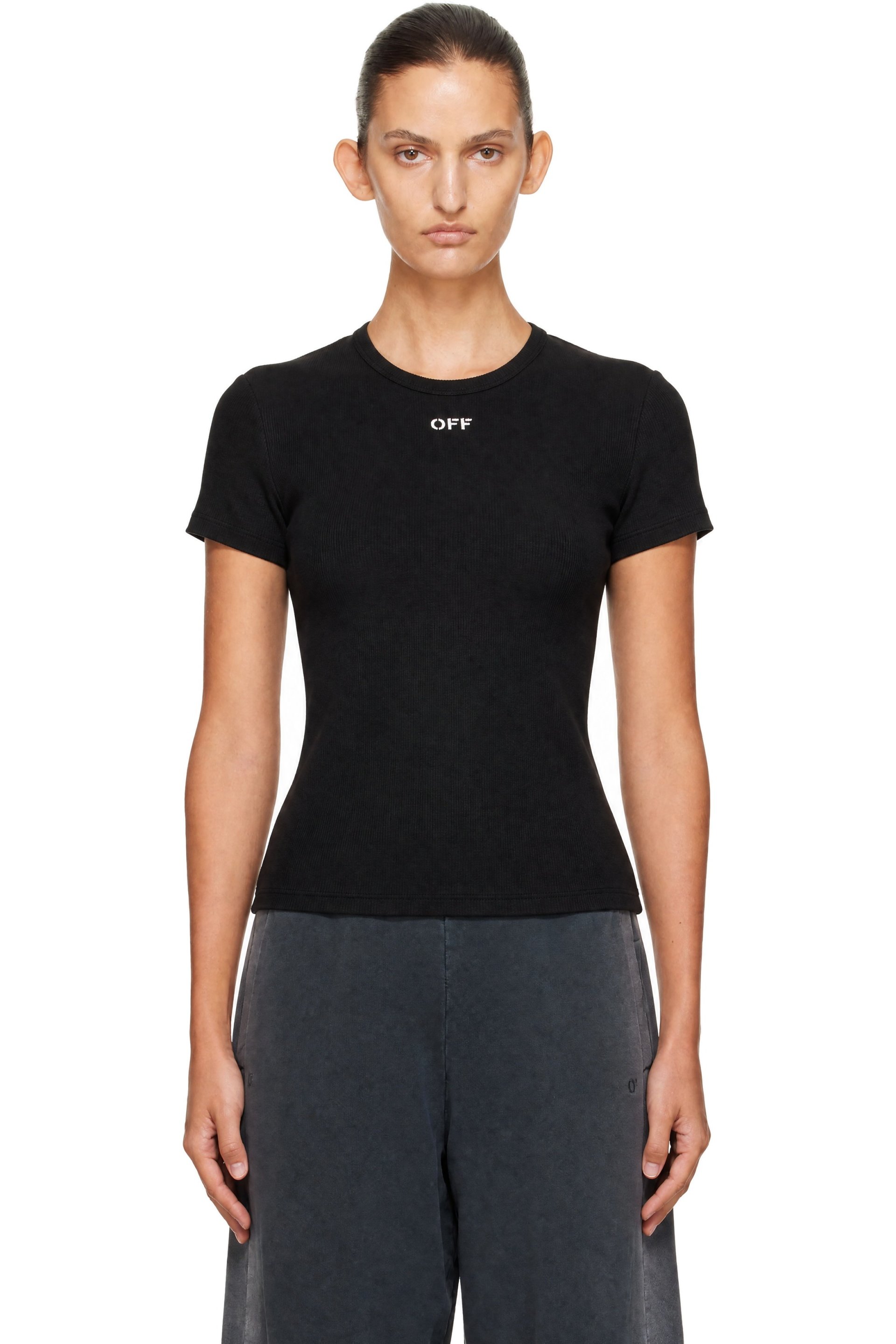 Off-White - Black 'Off' Stamp Basic T-Shirt