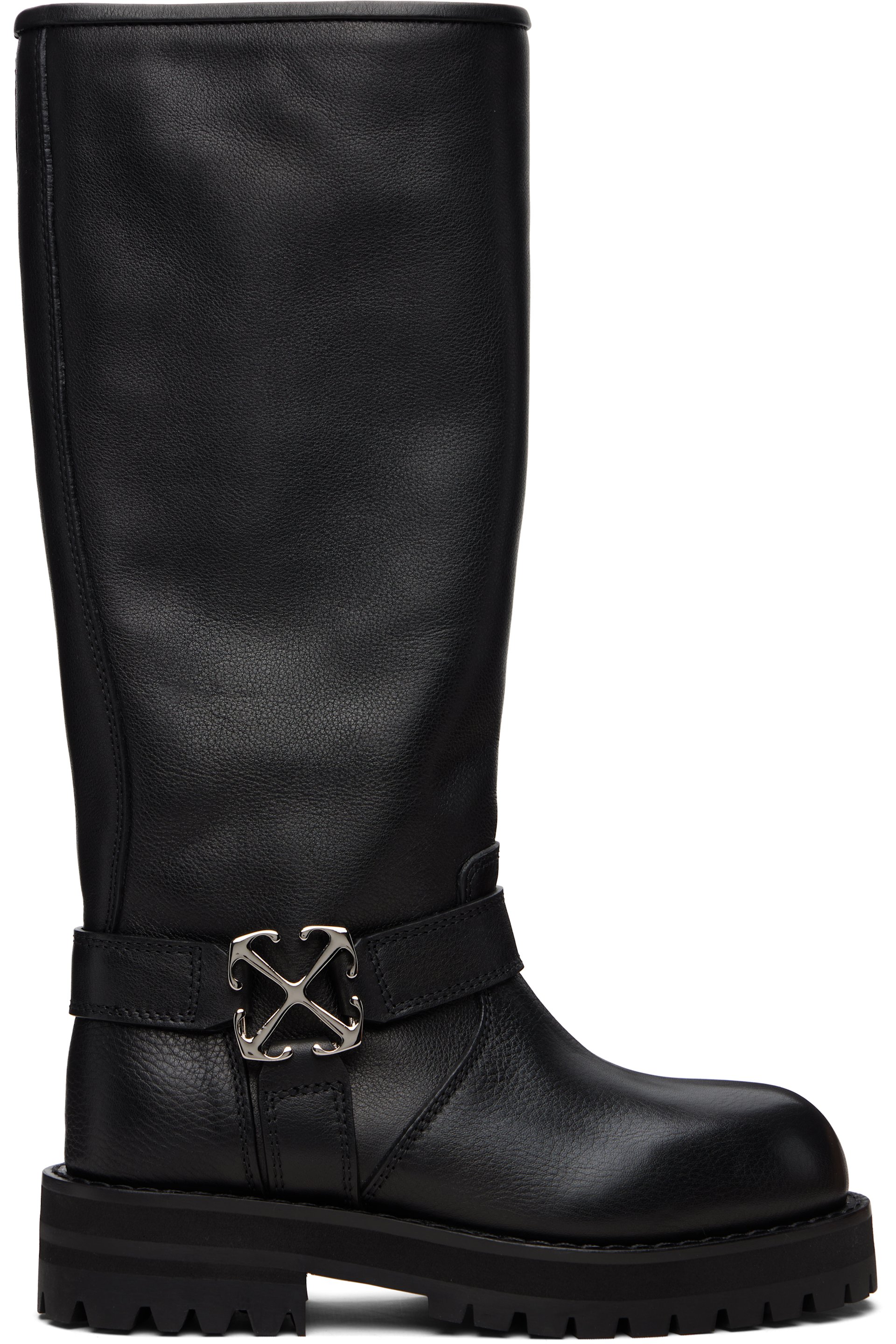 Off-White - Gray Off Track Tall Boots