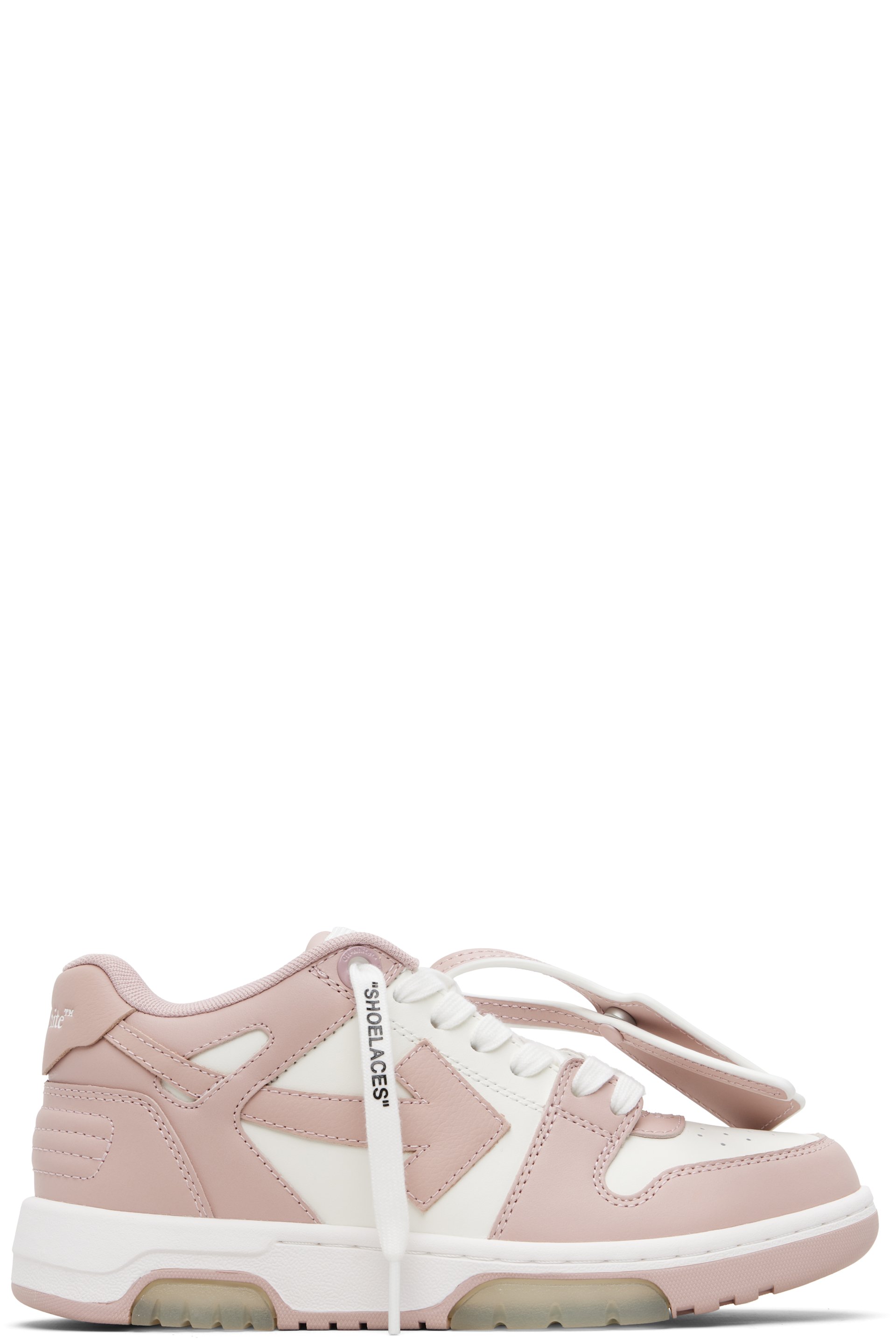 Off-White - ホワイト＆ピンク Out Of Office カーフレザー スニーカー