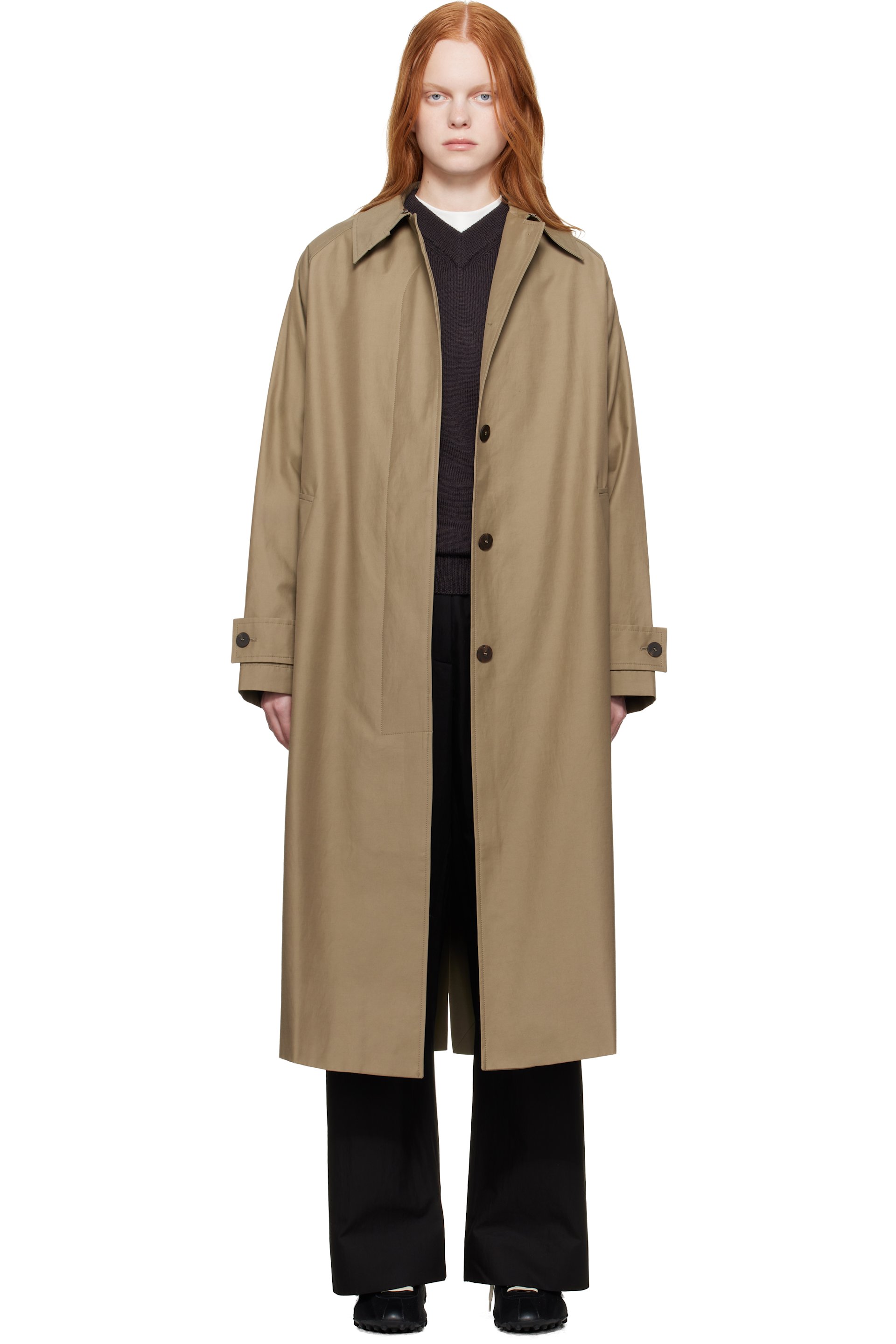 Studio Nicholson - Taupe Holin Technical Cotton Trench Coat
