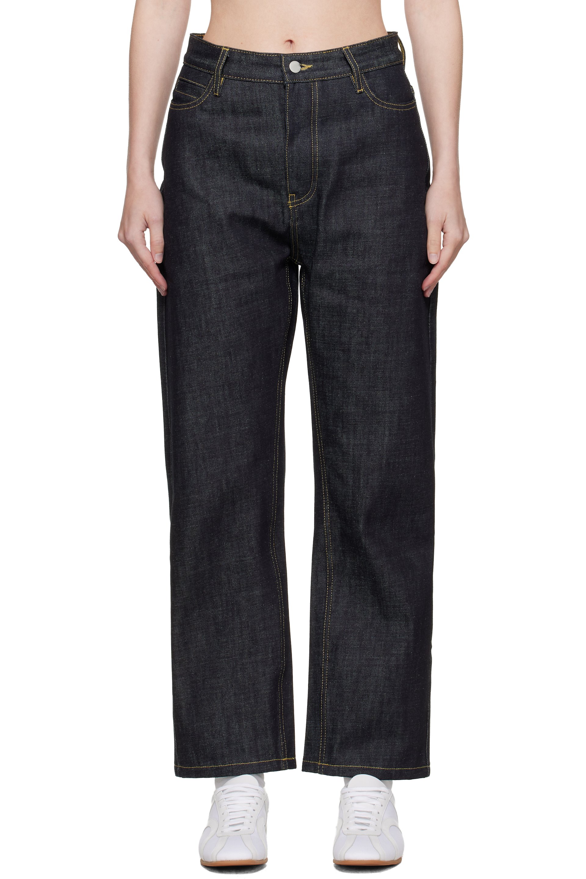 Studio Nicholson - Navy Ruthe Jeans