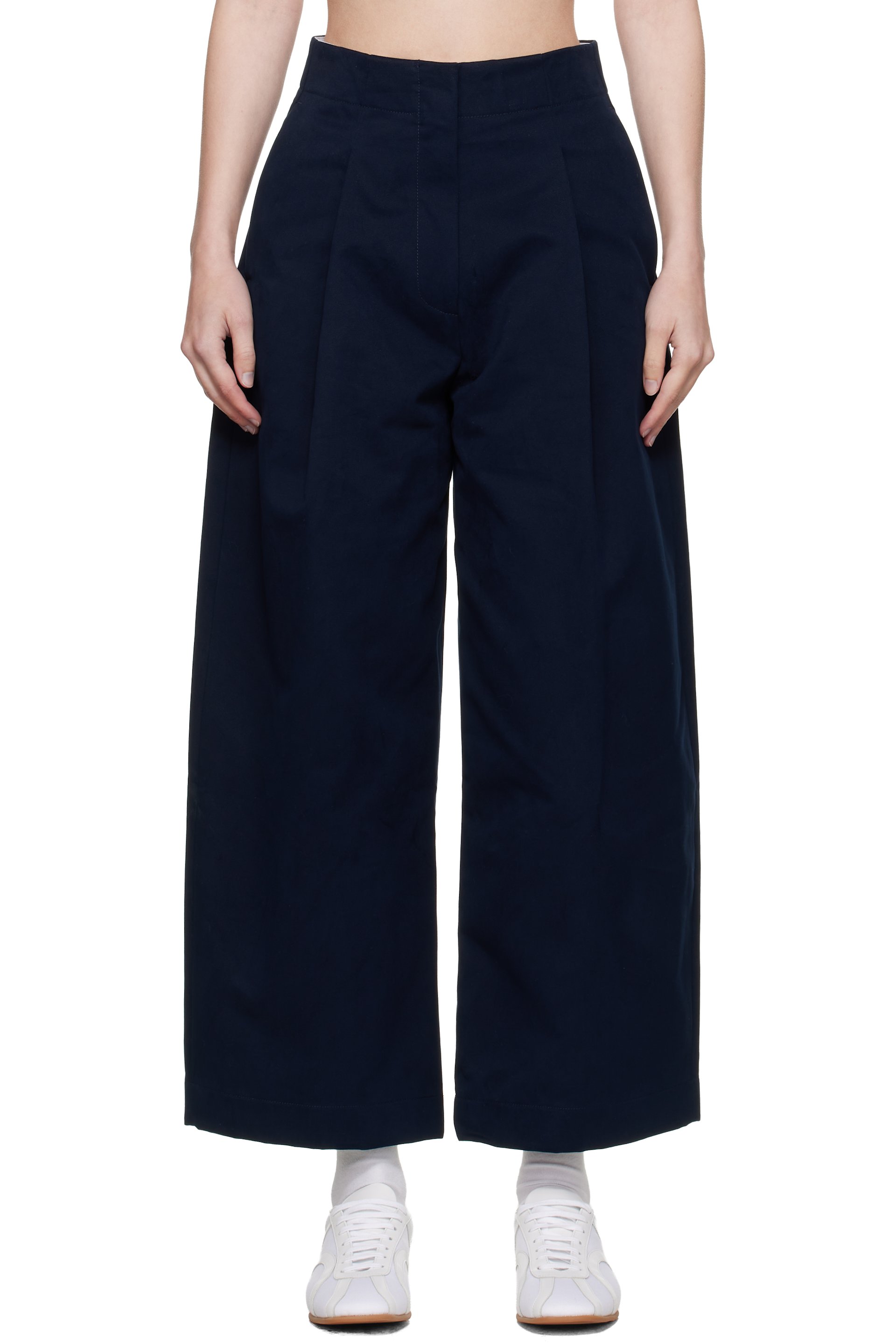 Studio Nicholson - Navy Dordoni Volume Trousers