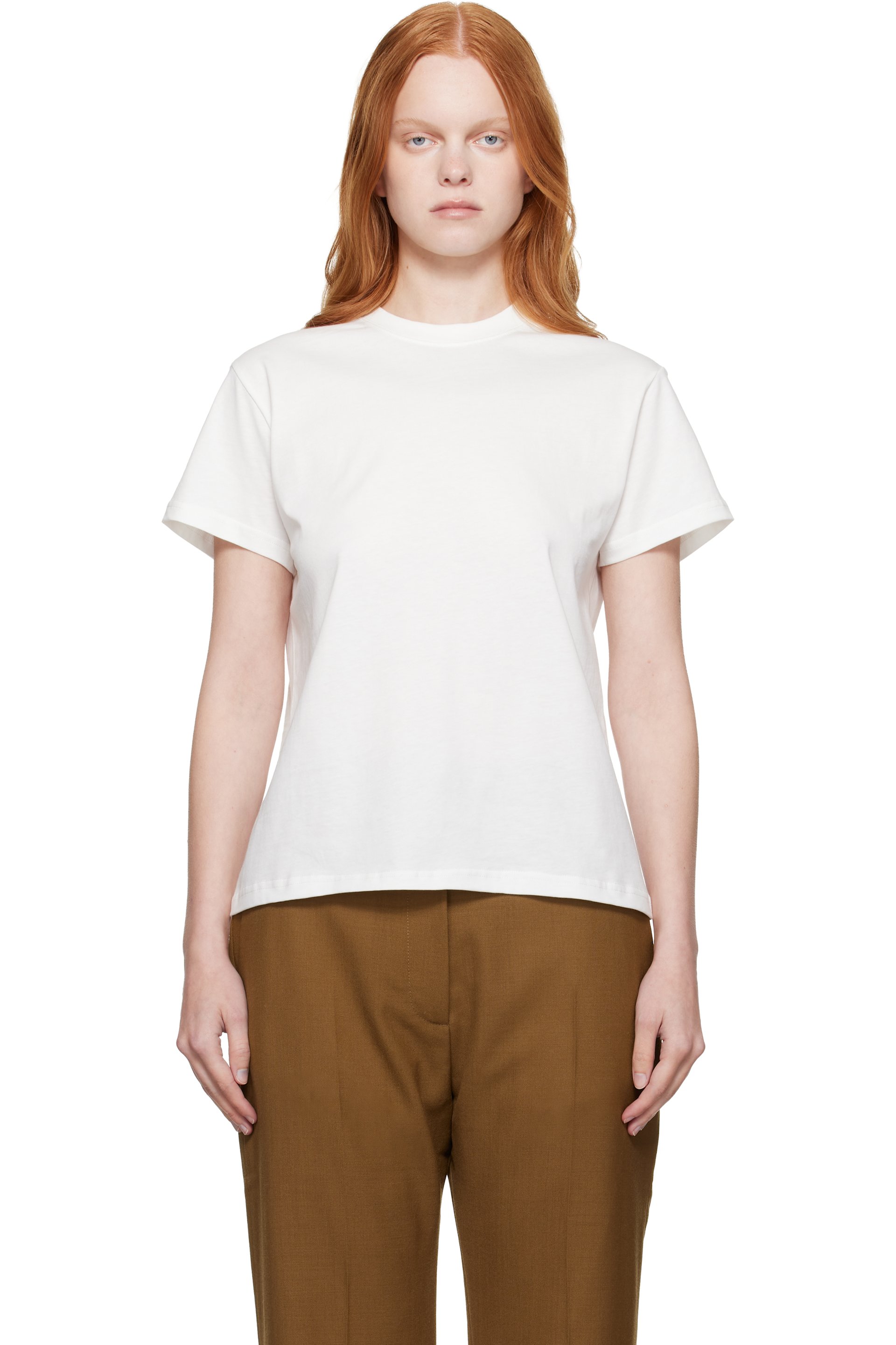 Studio Nicholson - T-shirt Marine blanc cassé