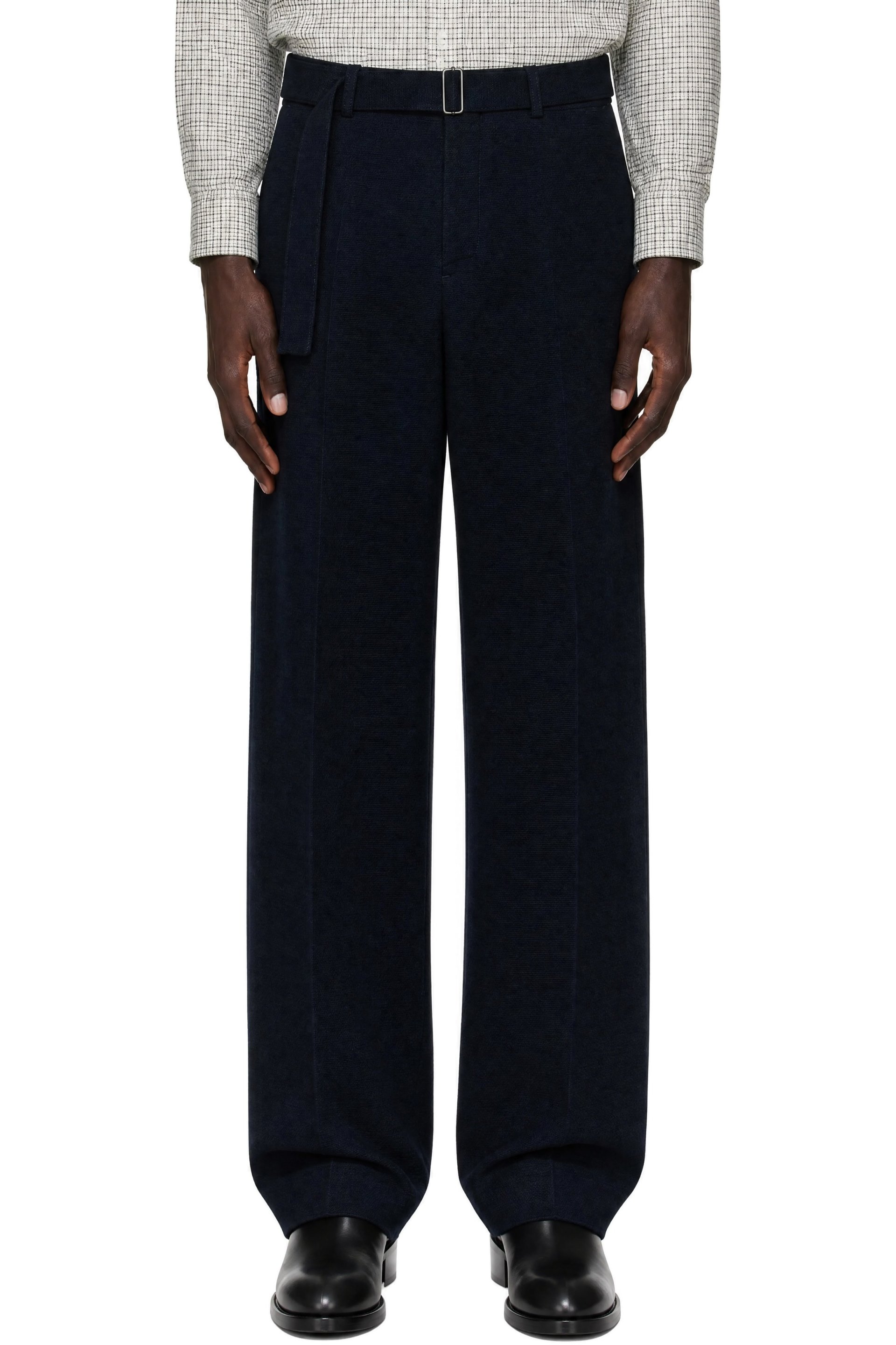 Studio Nicholson - Navy Vital Belted Trousers