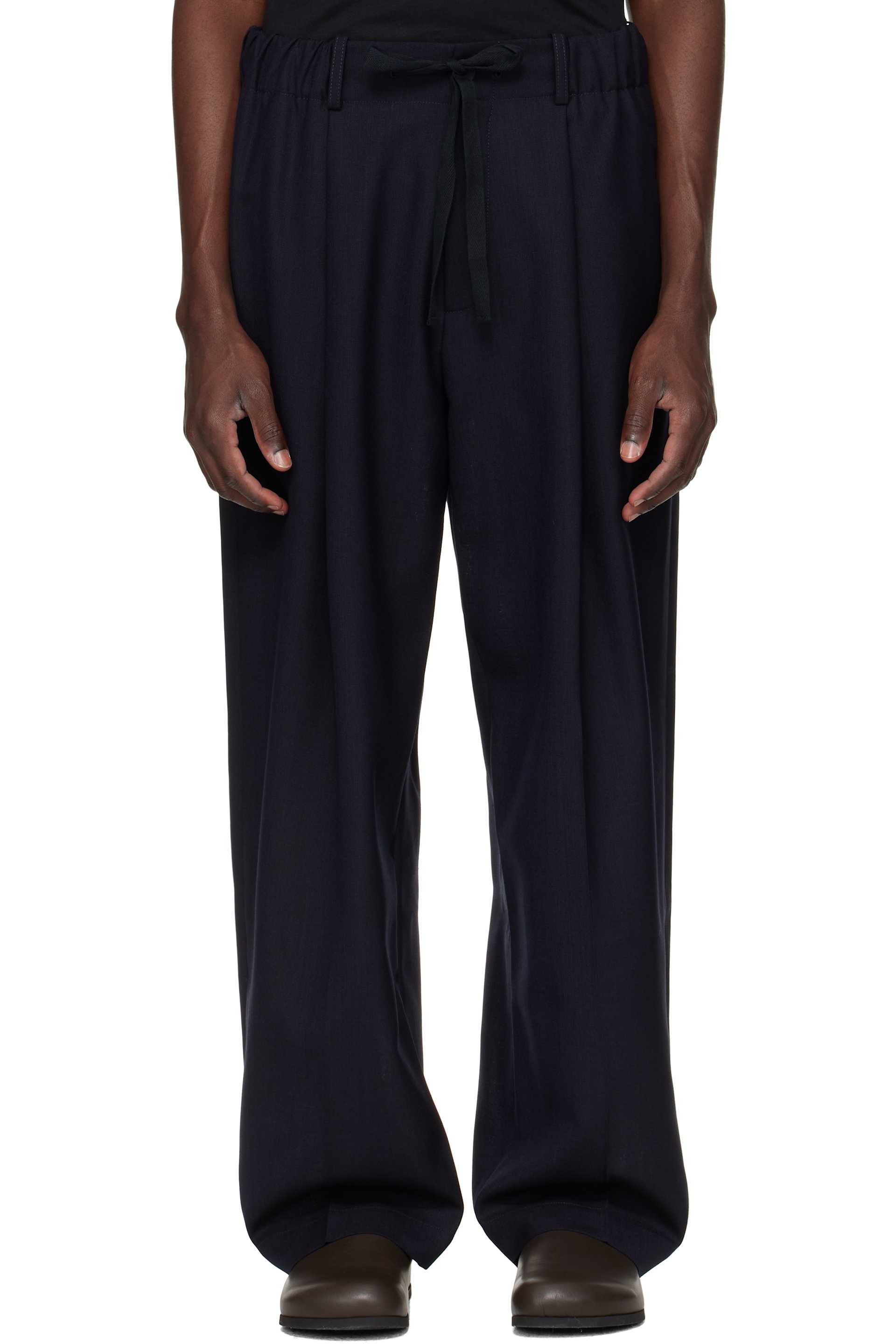Studio Nicholson - Navy Noam Trousers