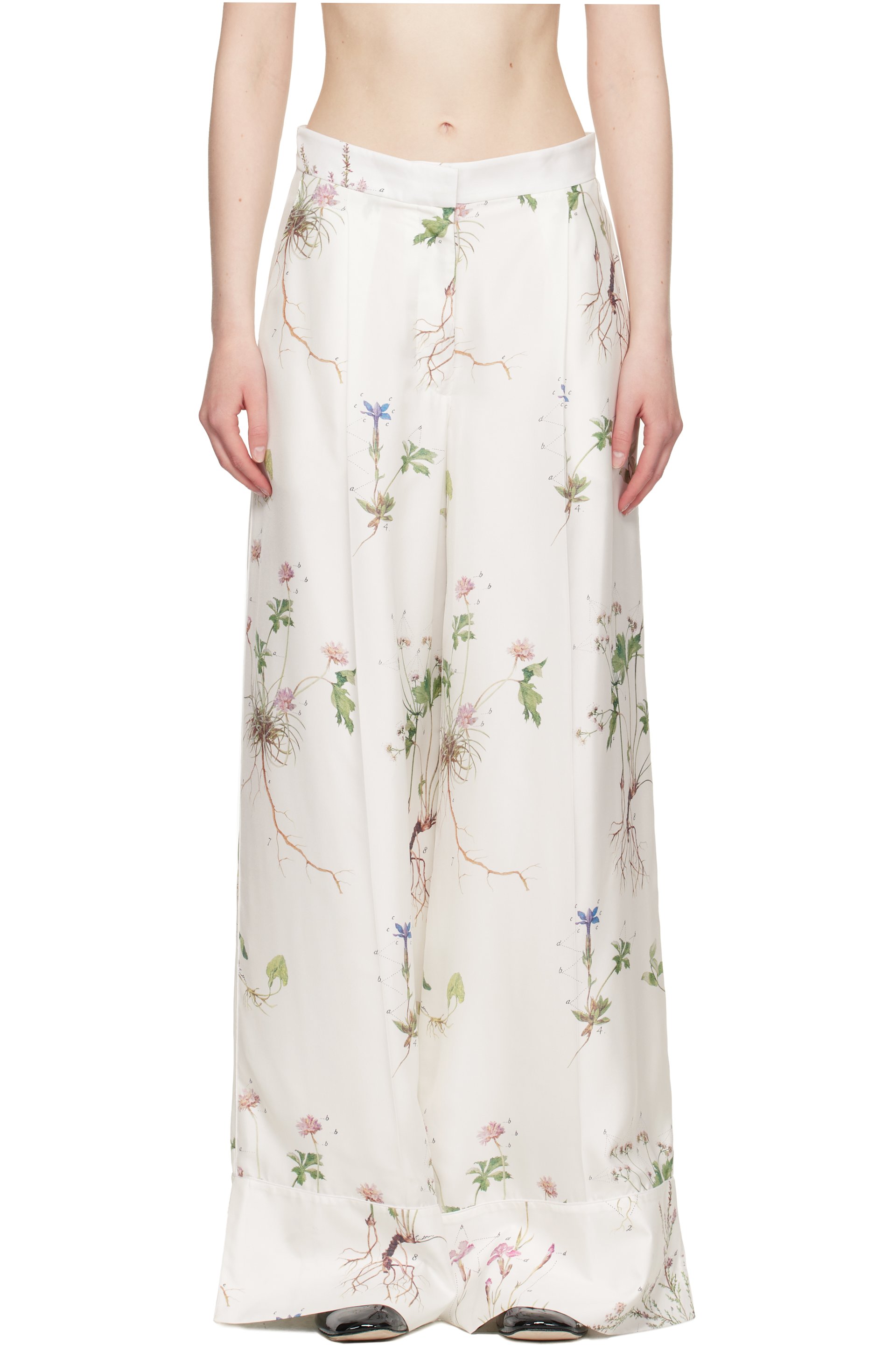 Erdem - White Pyjama Trousers