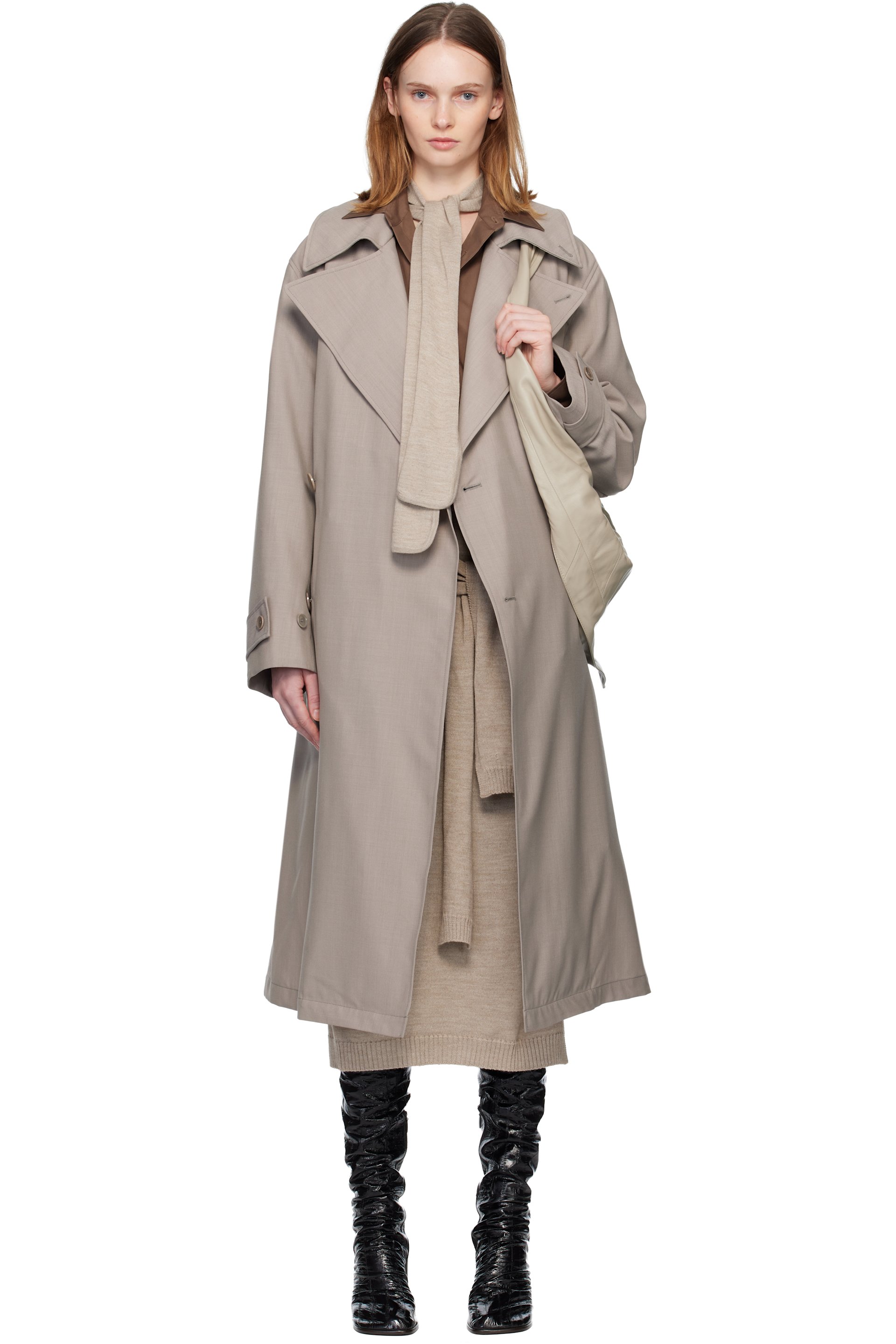 LEMAIRE - Taupe Detachable Lining Trench Coat