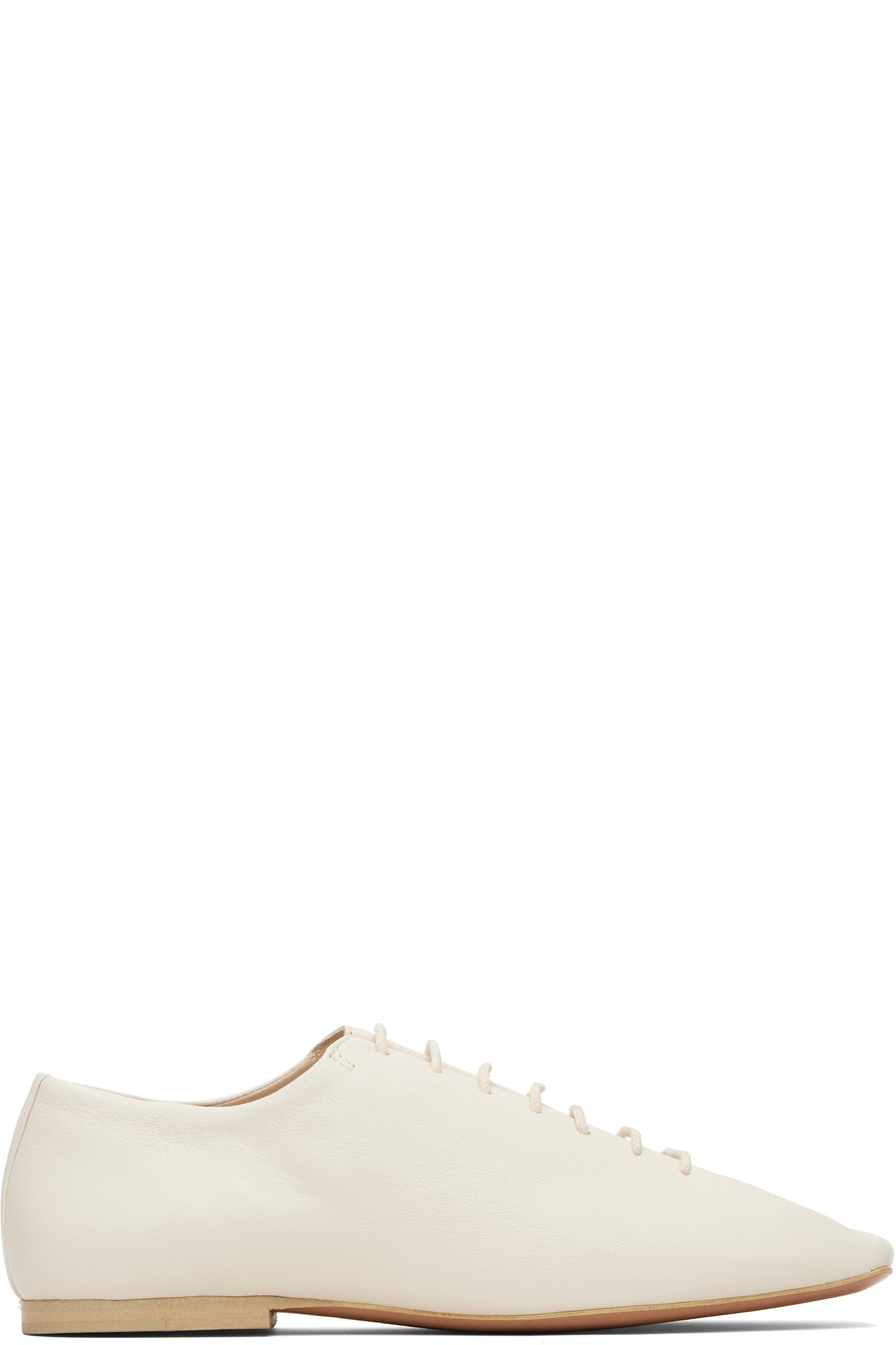 LEMAIRE - Derbys blanc cassé à bout Souris