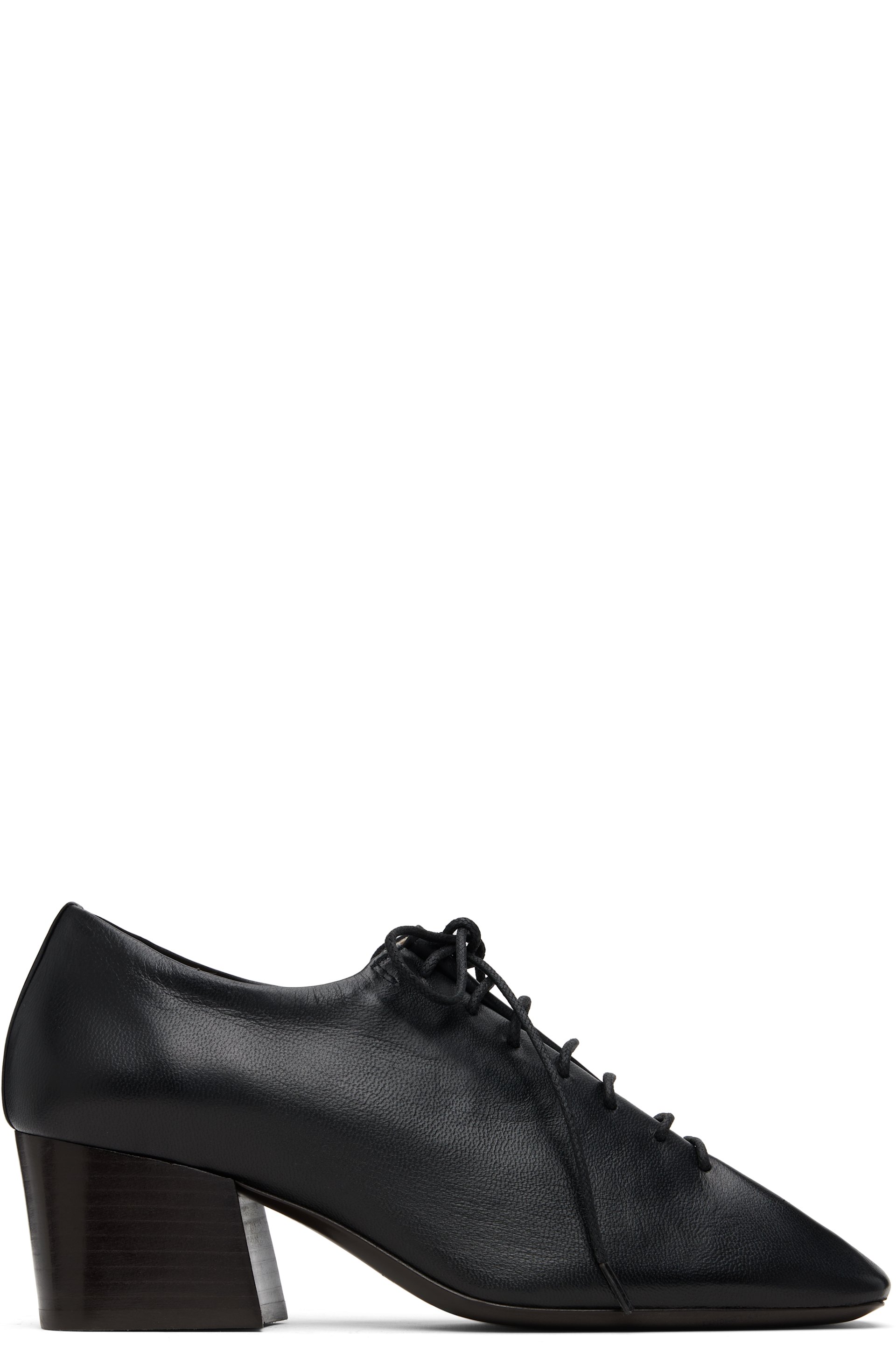 LEMAIRE - Chaussures à talon de style derby Souris noires