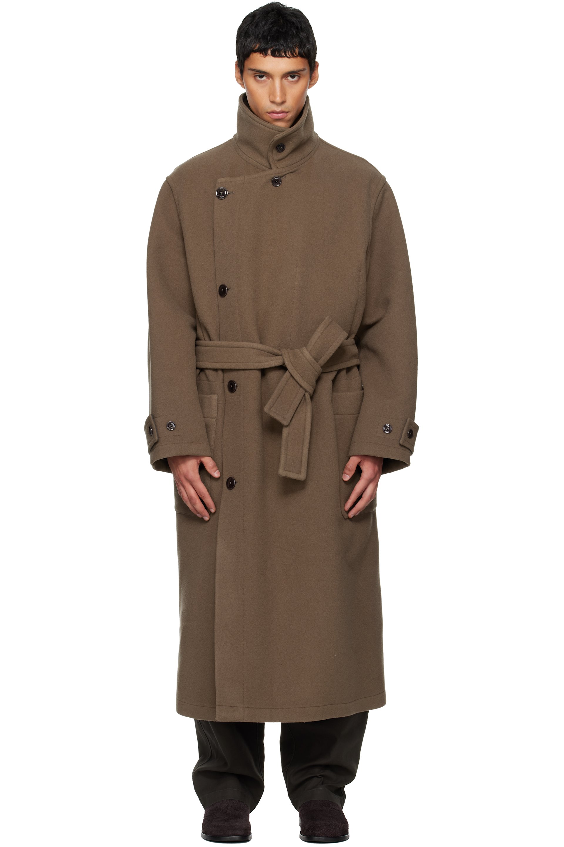 LEMAIRE - Brown Wrap Coat