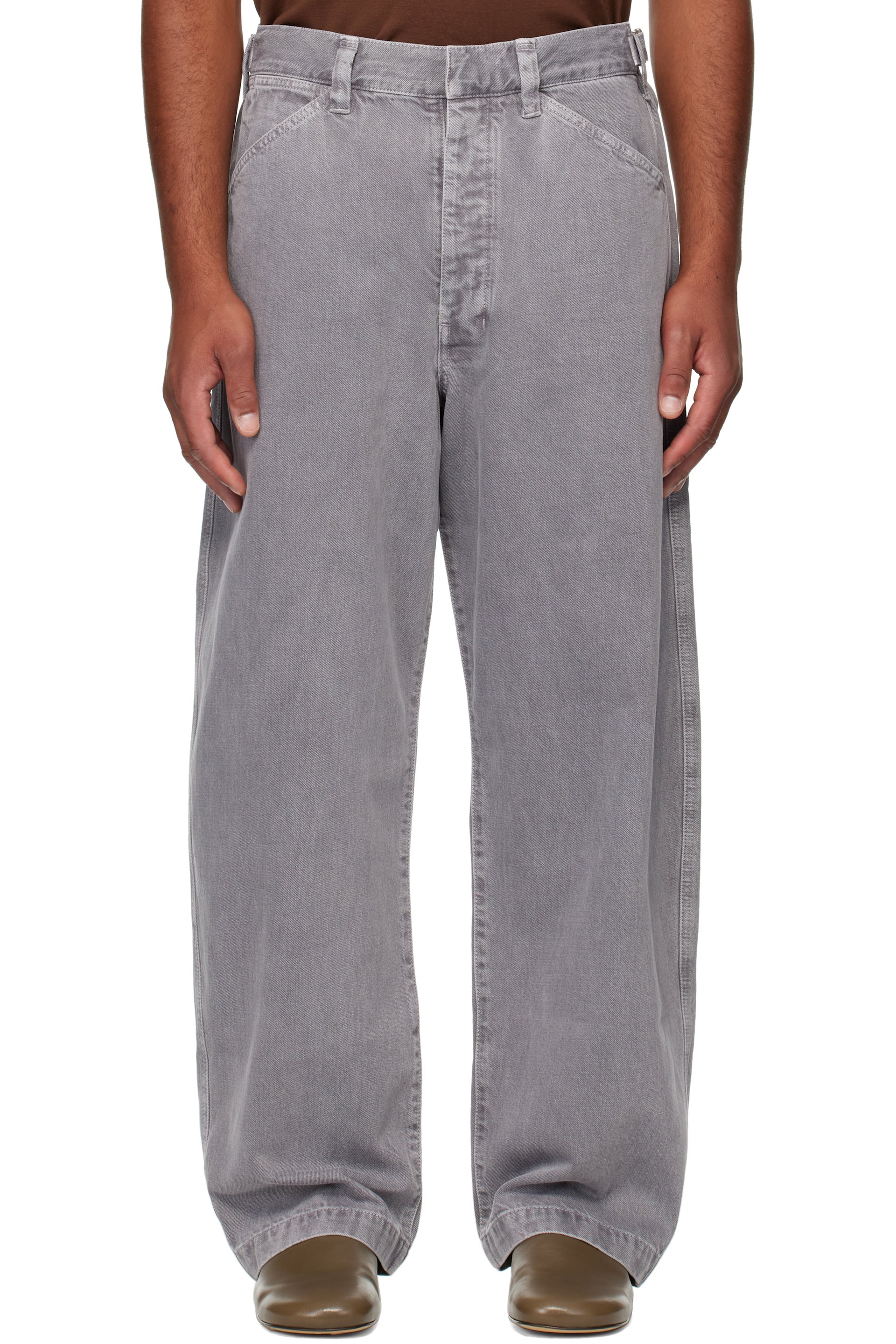 LEMAIRE - Gray Maxi Workwear Jeans
