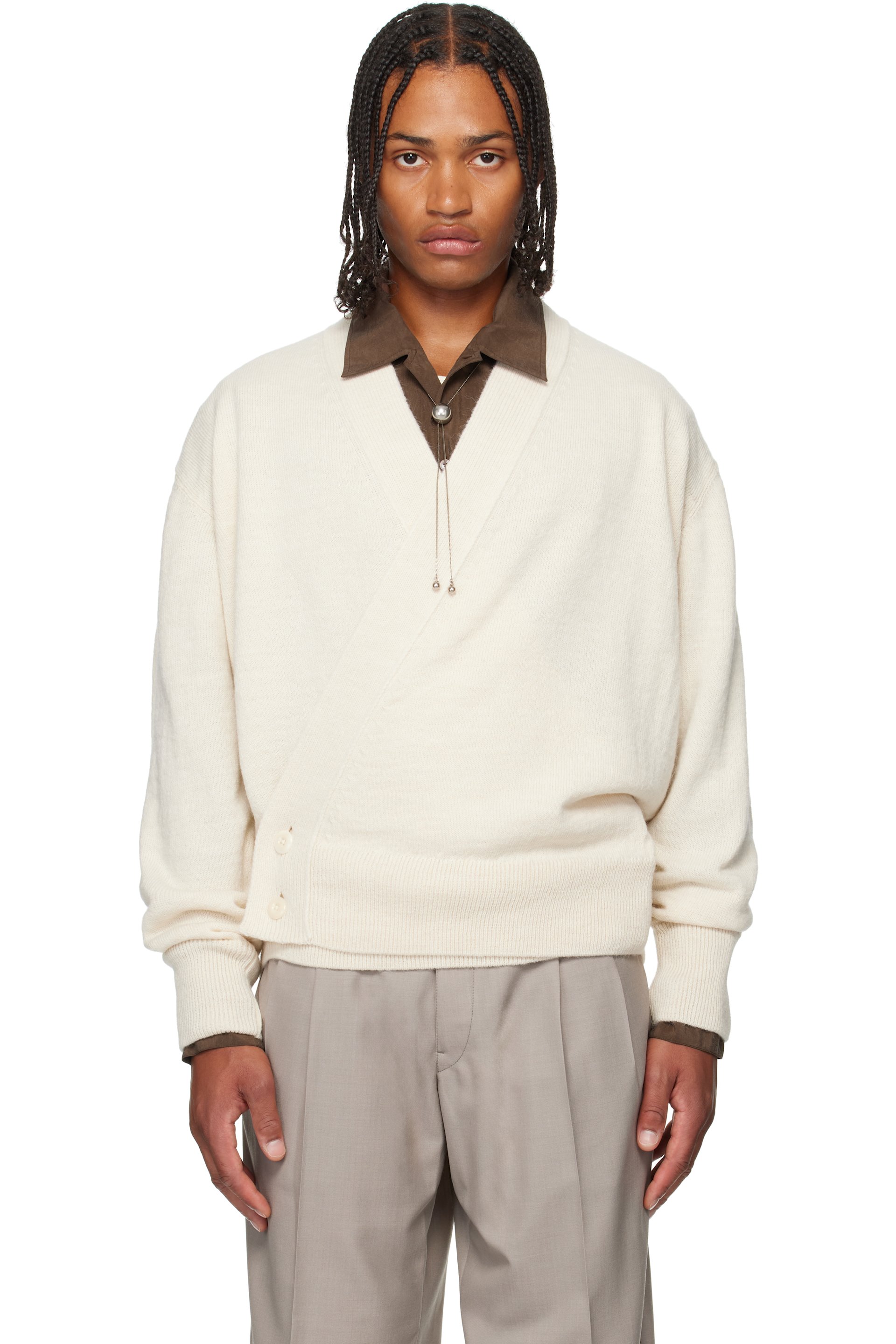 LEMAIRE - Beige Wrap Cardigan