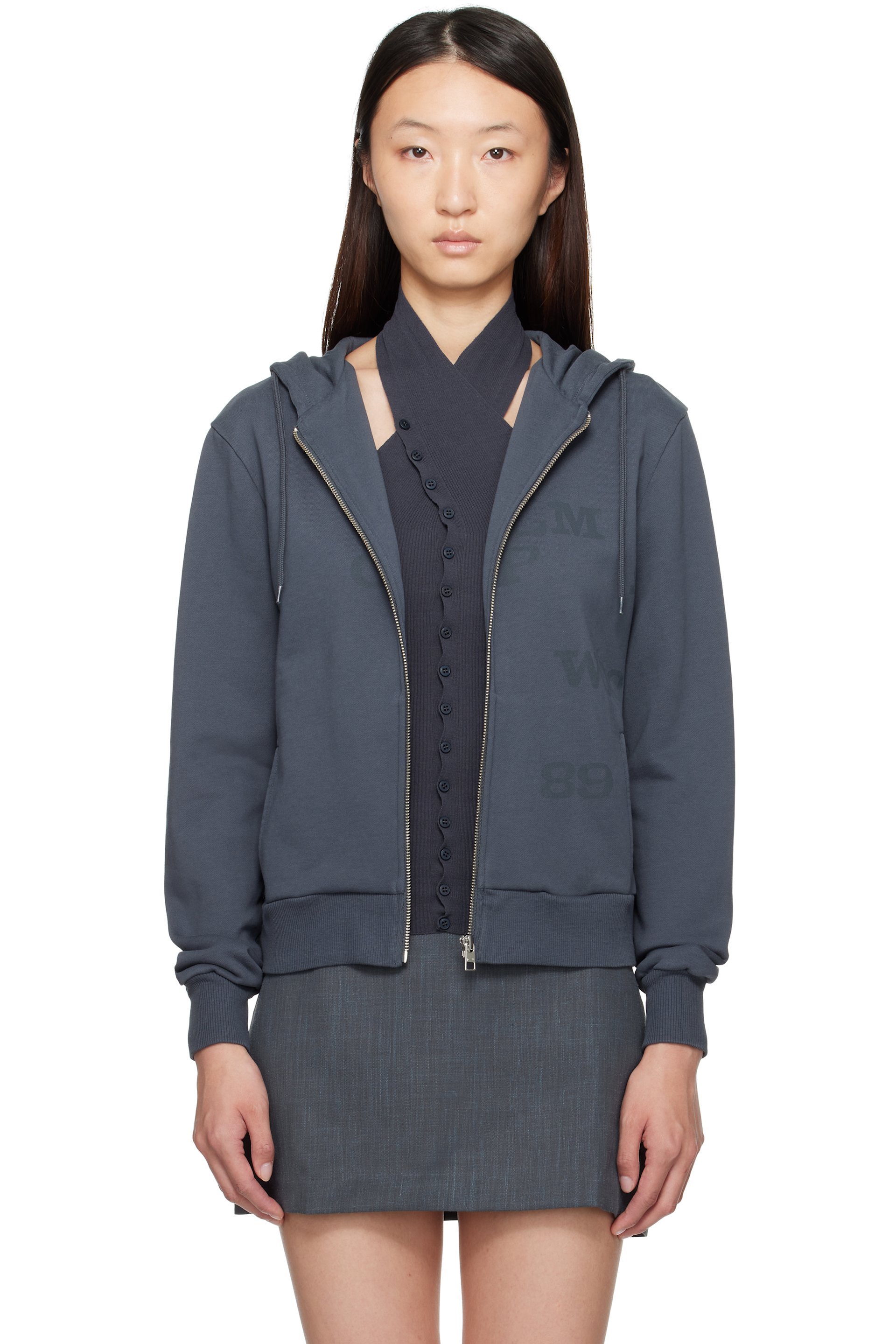 Paloma Wool - Pull à capuche Lio bleu marine
