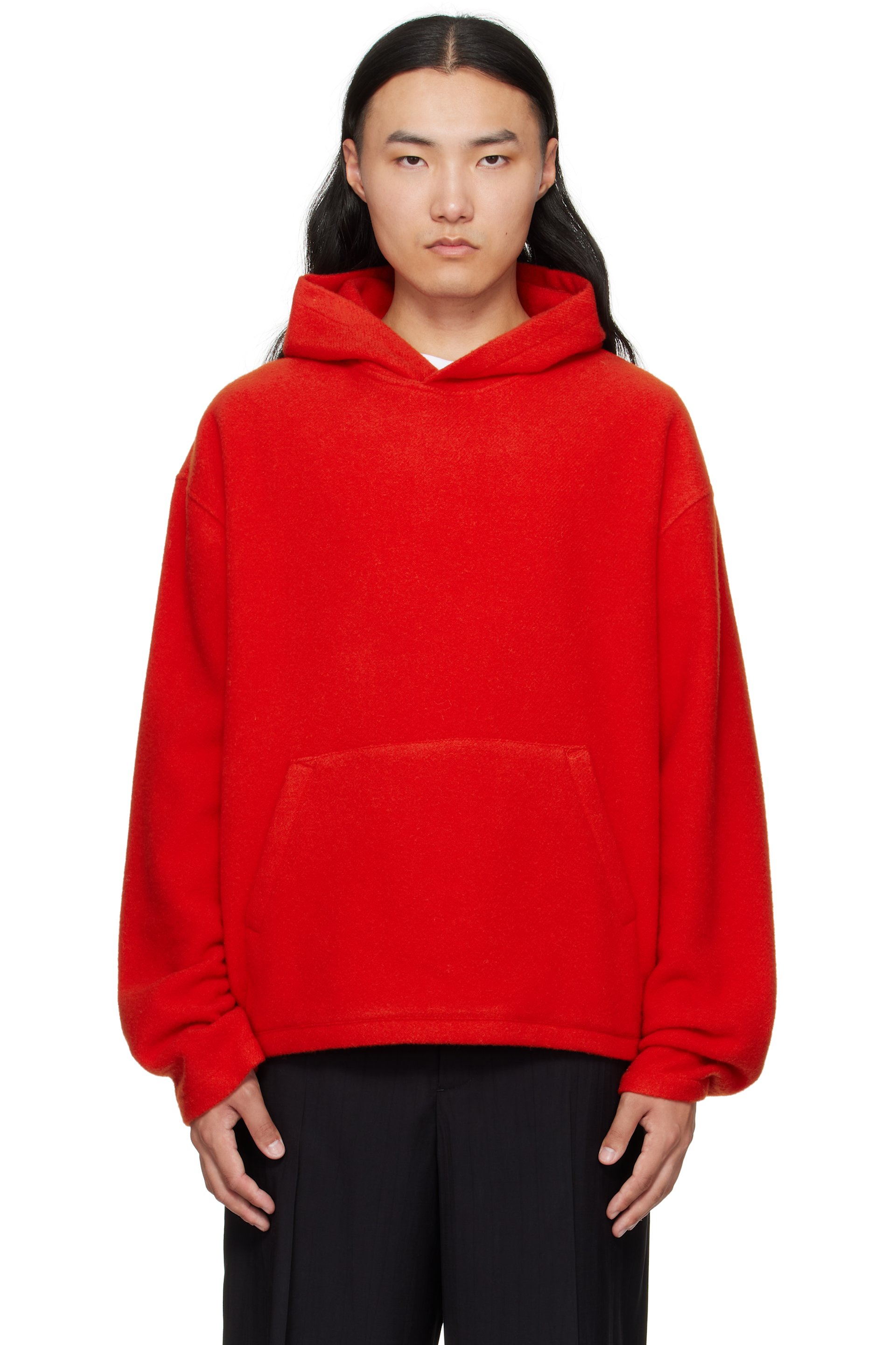 Rier - Orange Fleece Hoodie
