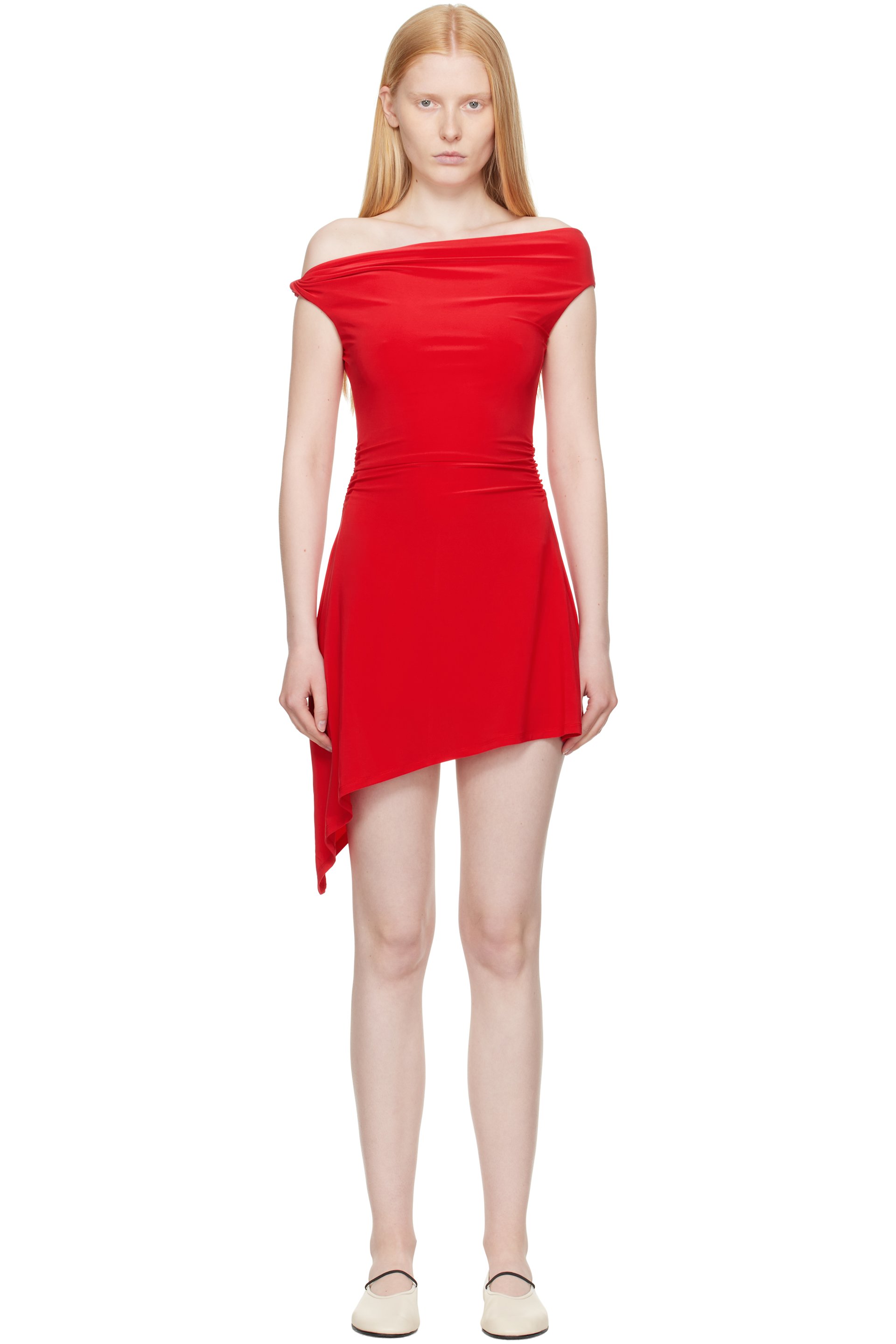Sandy Liang - Robe courte Riverton rouge