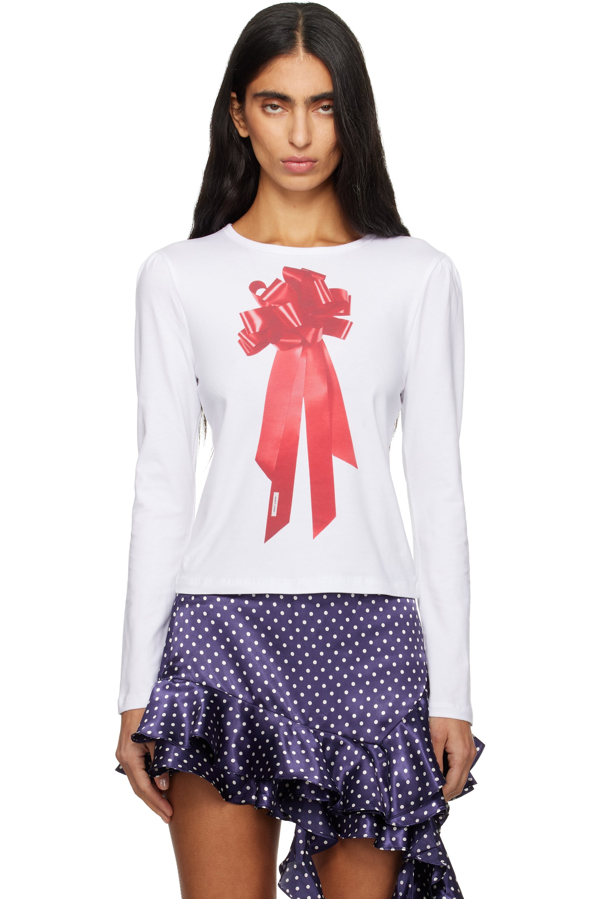 Sandy Liang - T-shirt Present Nap blanc