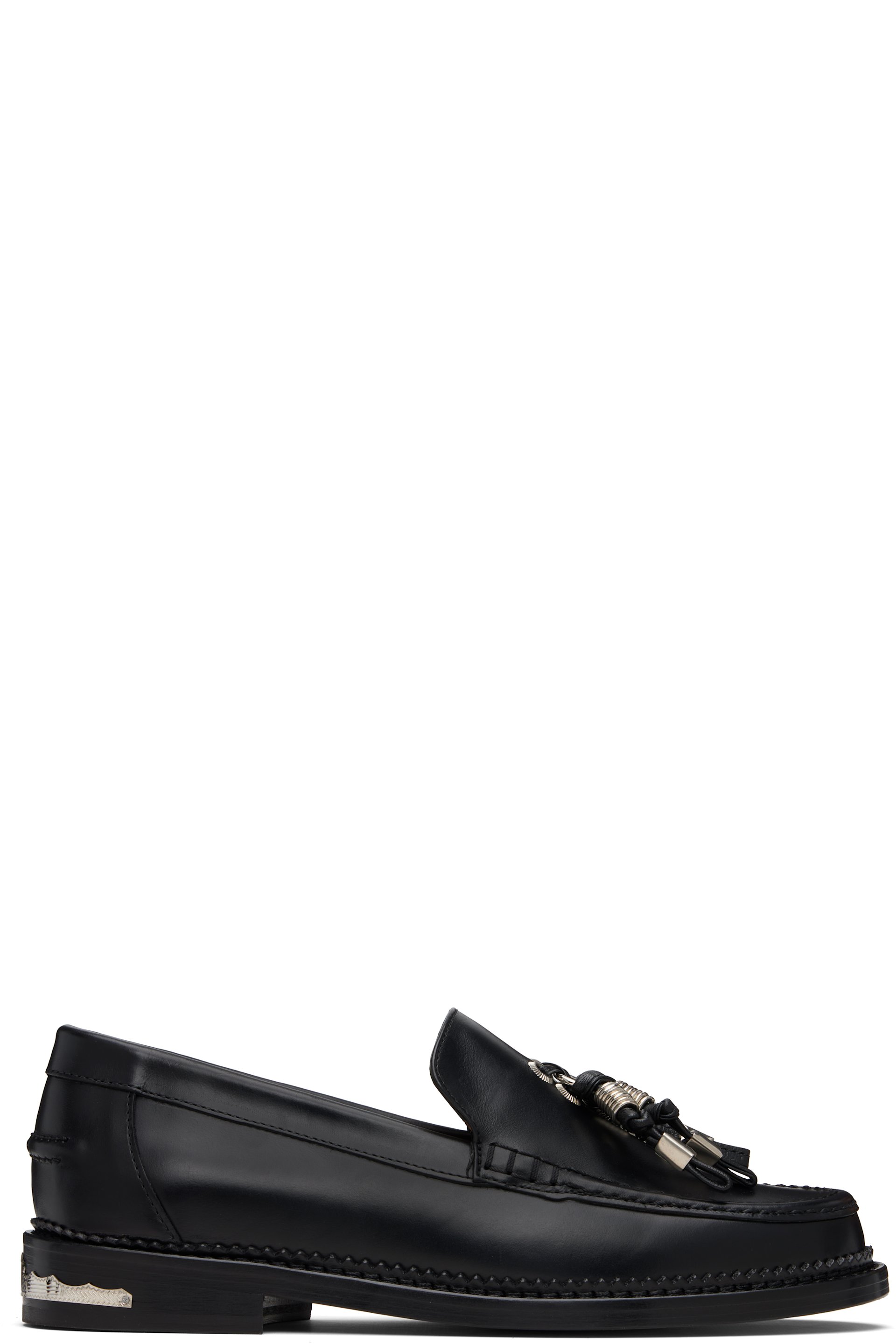 Toga Virilis - Black Hard Leather Loafers