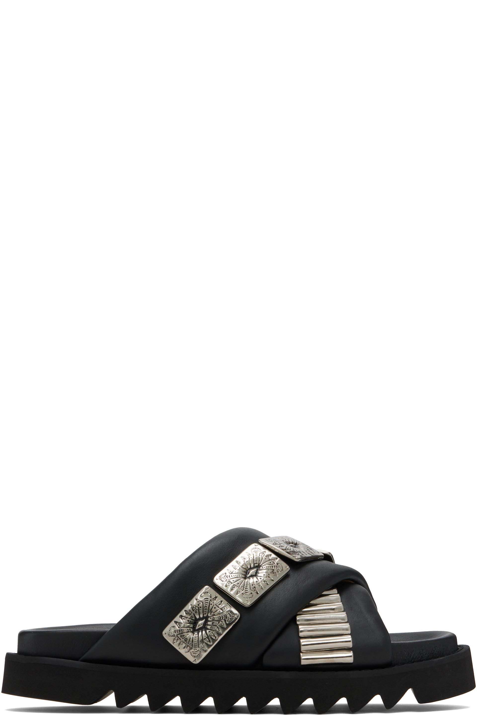 Toga Virilis - SSENSE Exclusive Black Leather Sandals