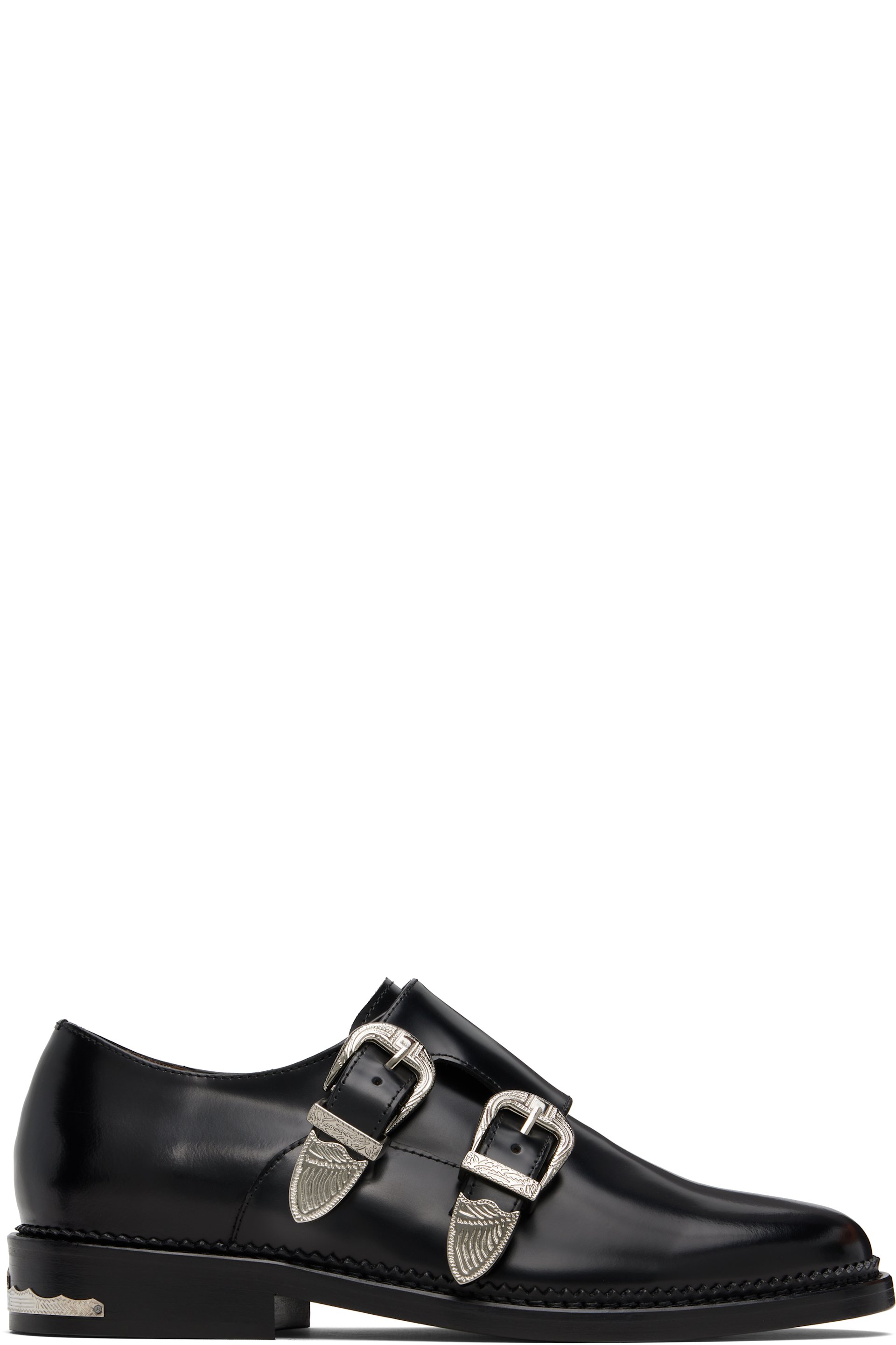 Black Double Monkstraps by Toga Virilis on Sale